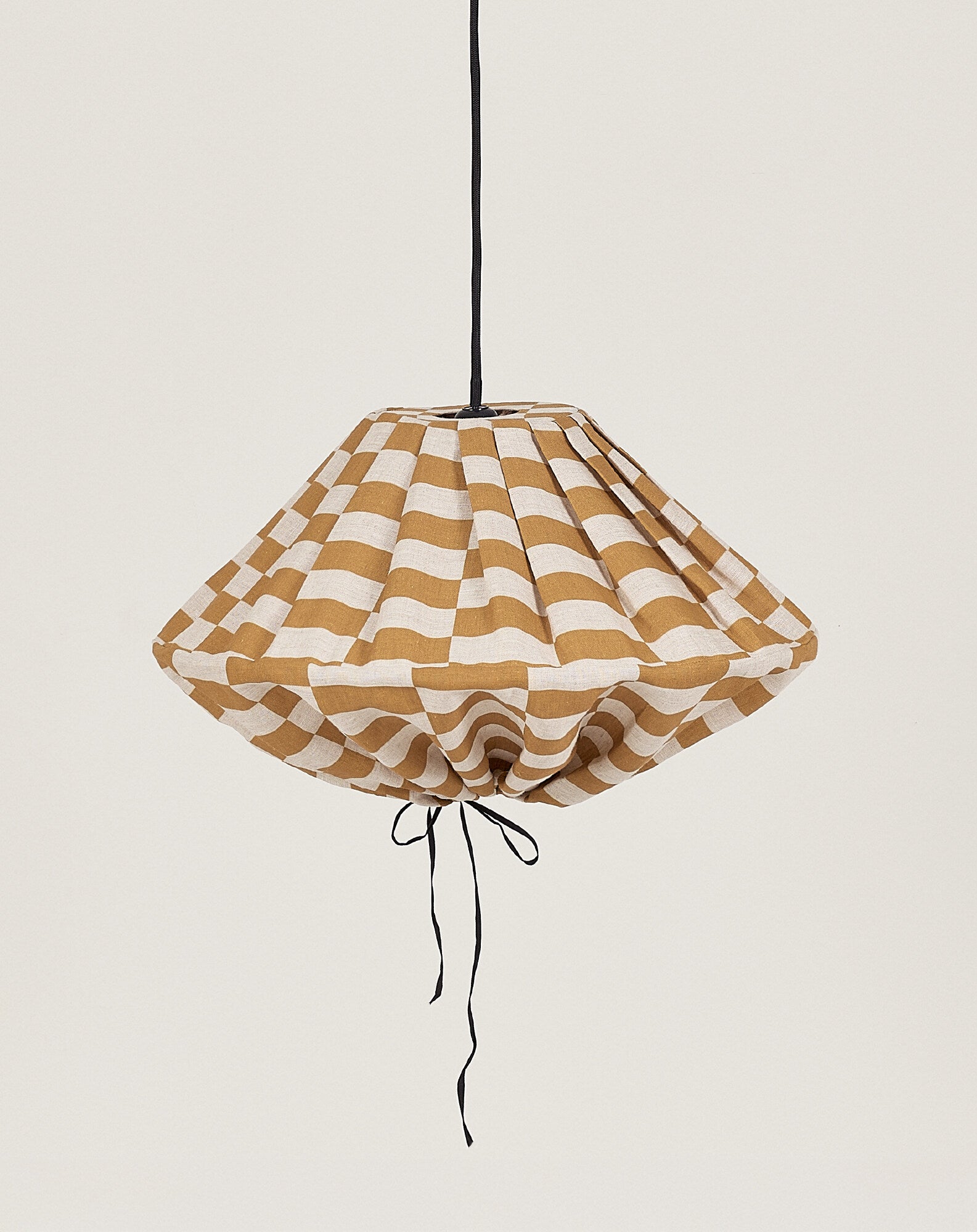 Abat-jour pour suspension en lin français diam. 50cm Yumi