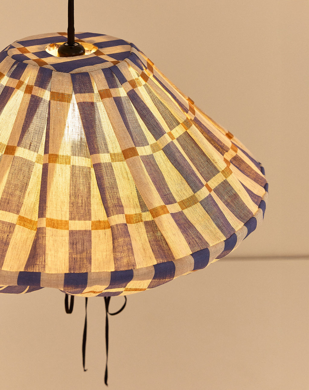 Linen pendant lampshade diam. 50cm Yumi