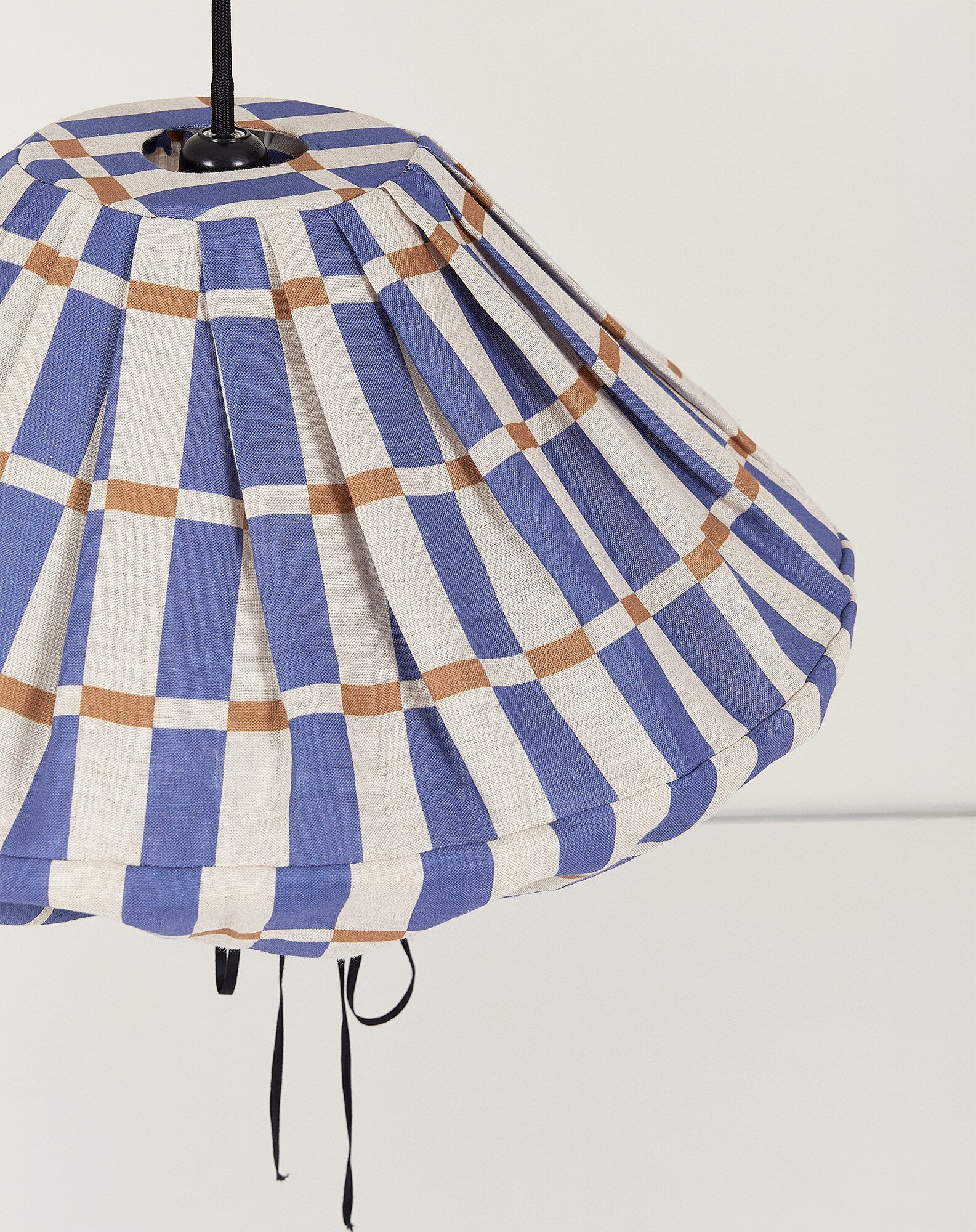 Abat-jour pour suspension en lin français diam. 50cm Yumi