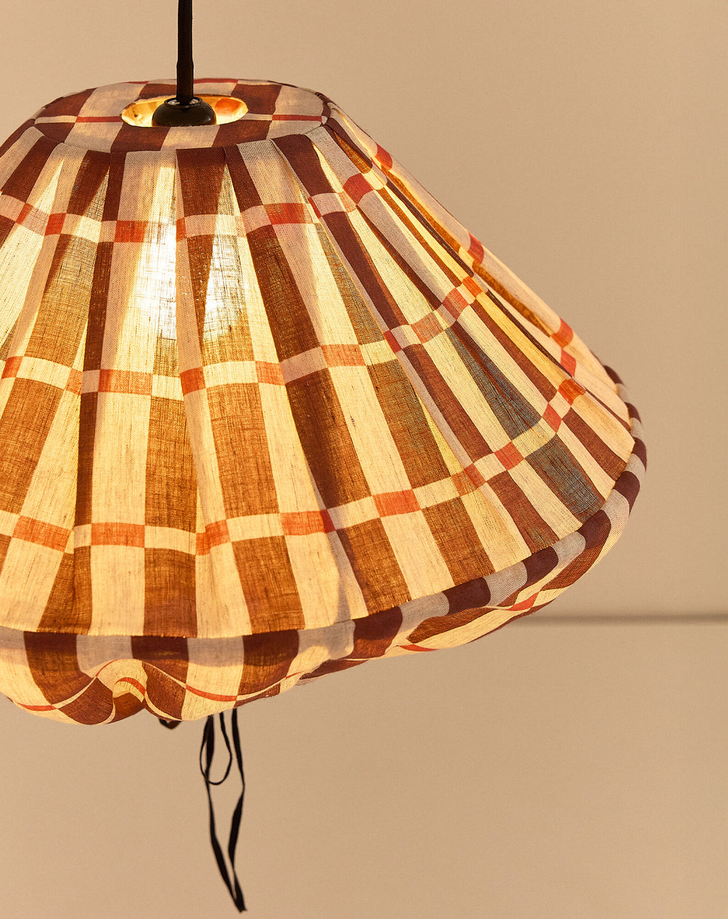 Linen pendant lampshade diam. 50cm Yumi