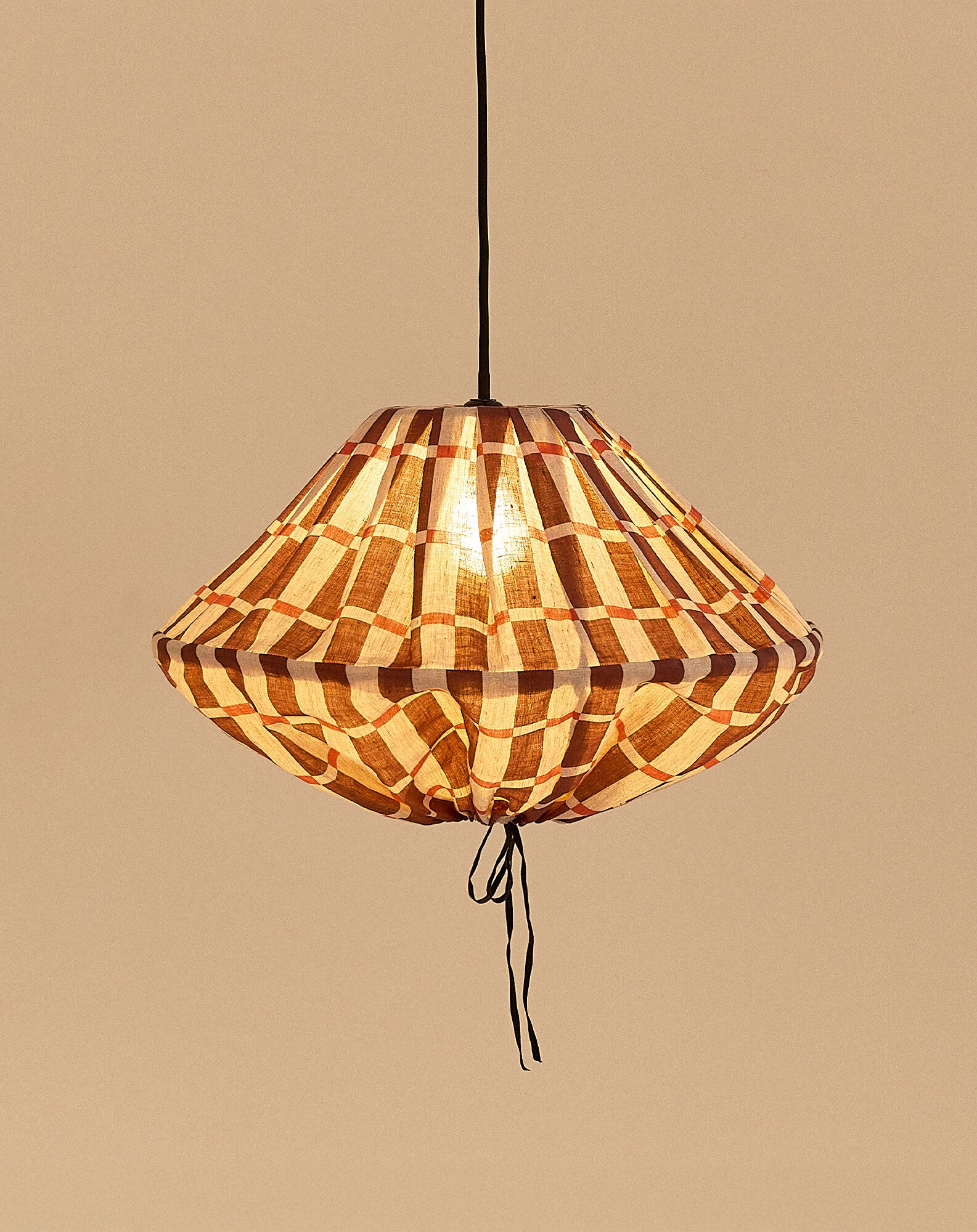 Abat-jour pour suspension en lin français diam. 50cm Yumi