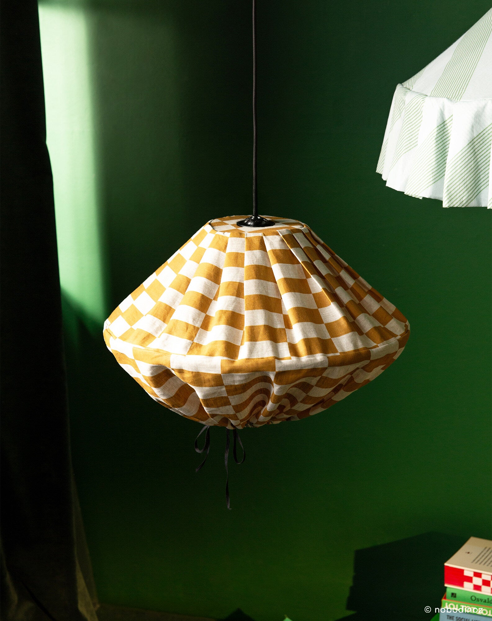 Linen pendant lampshade diam. 50cm Yumi