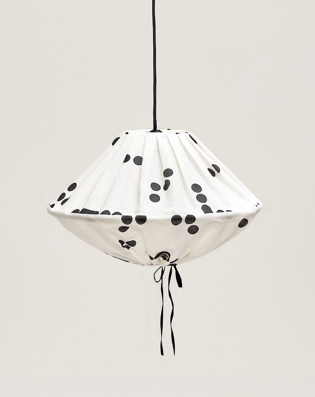 Abat-jour pour suspension en lin français diam. 50cm Yumi
