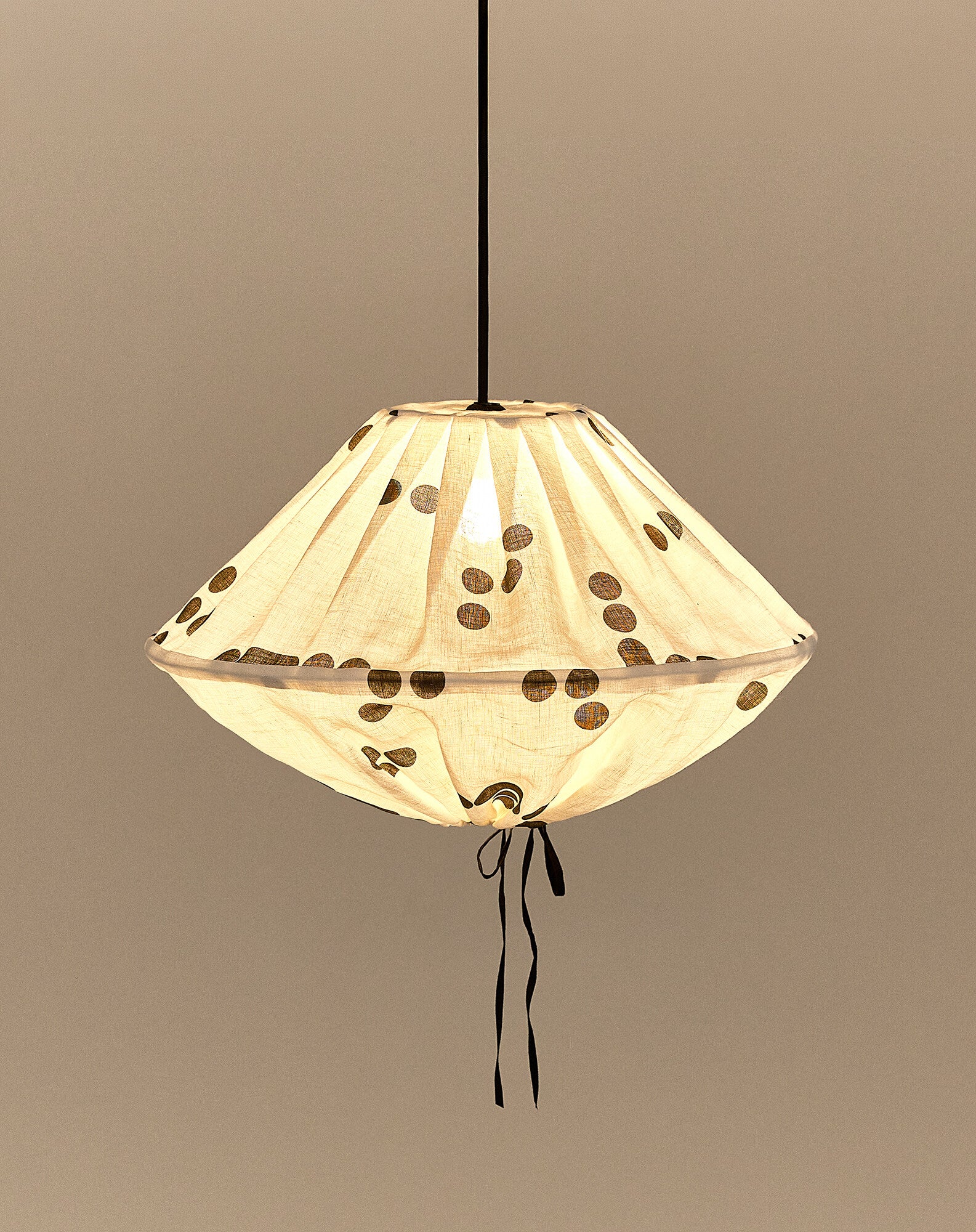 Linen pendant lampshade diam. 50cm Yumi
