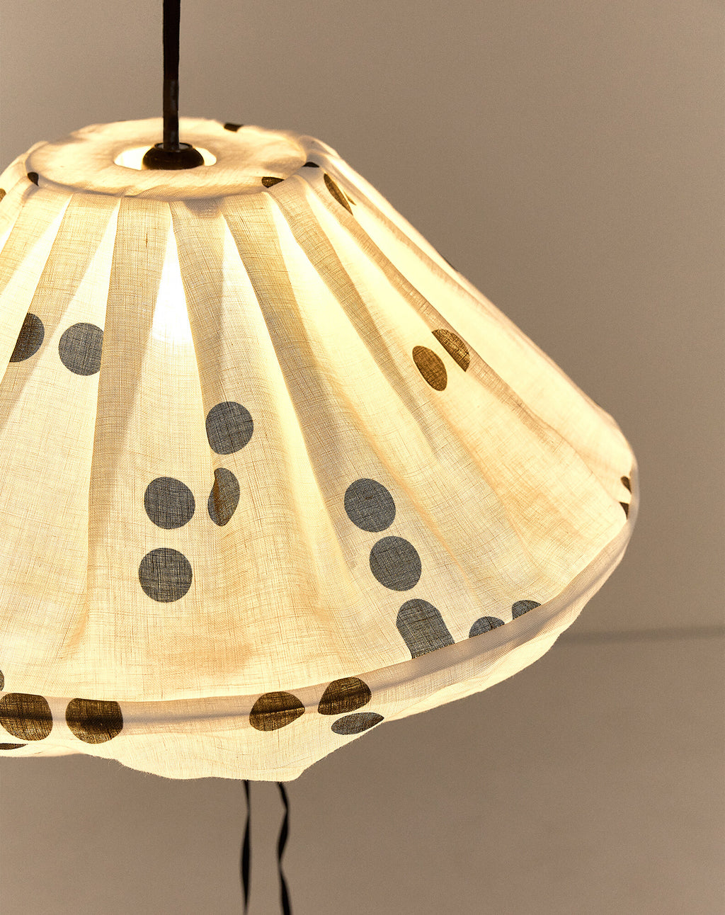 Linen pendant lampshade diam. 50cm Yumi