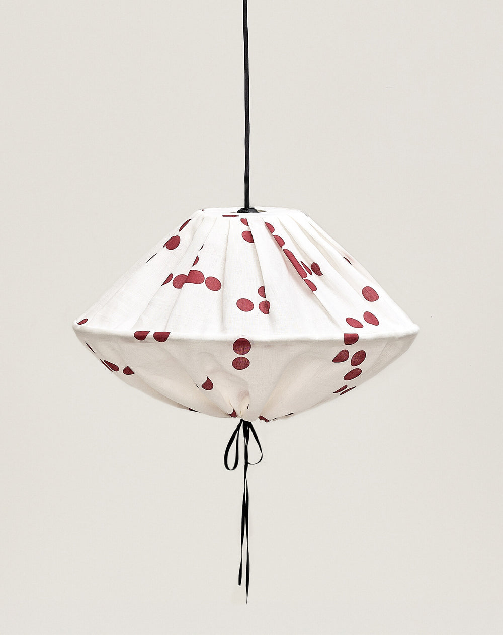 Abat-jour pour suspension en lin français diam. 50cm Yumi