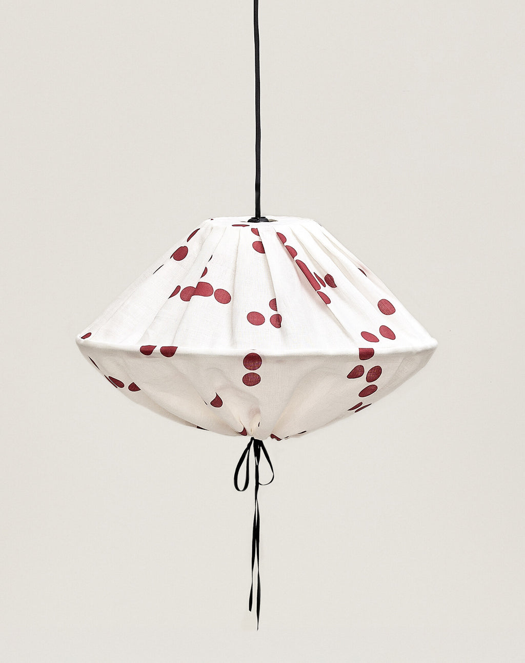 Abat-jour pour suspension en lin français diam. 50cm Yumi