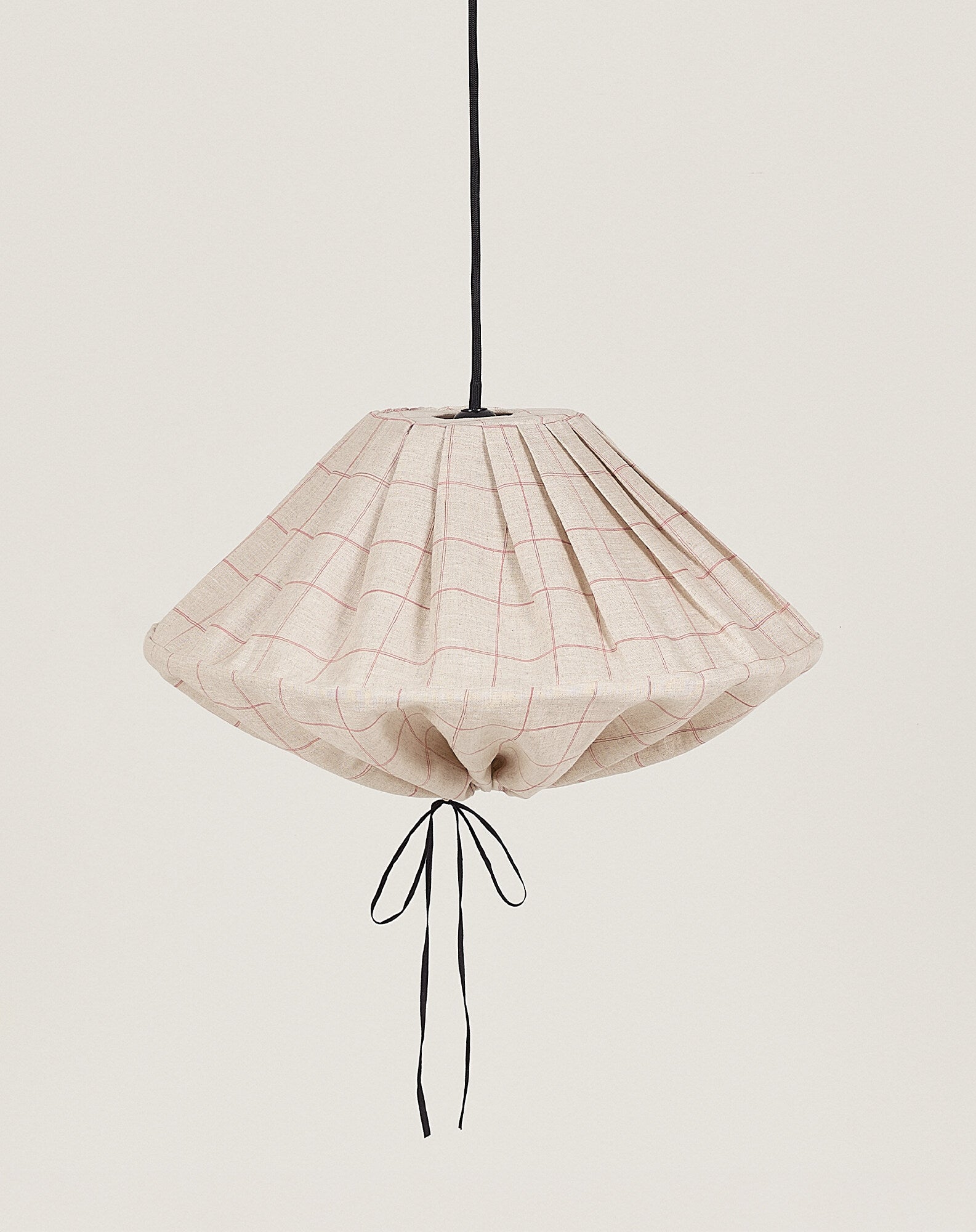 Abat-jour pour suspension en lin français diam. 50cm Yumi