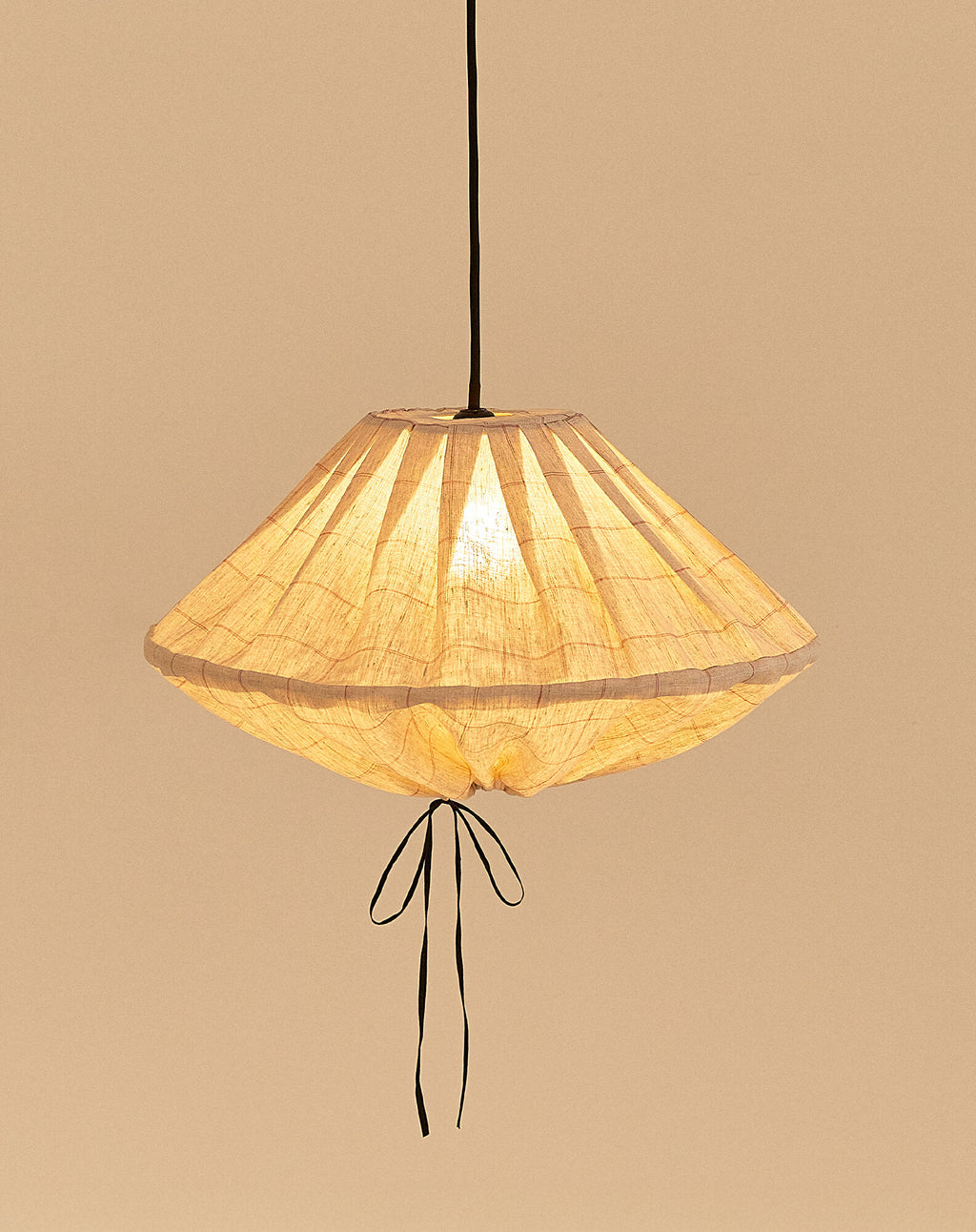 Linen pendant lampshade diam. 50cm Yumi