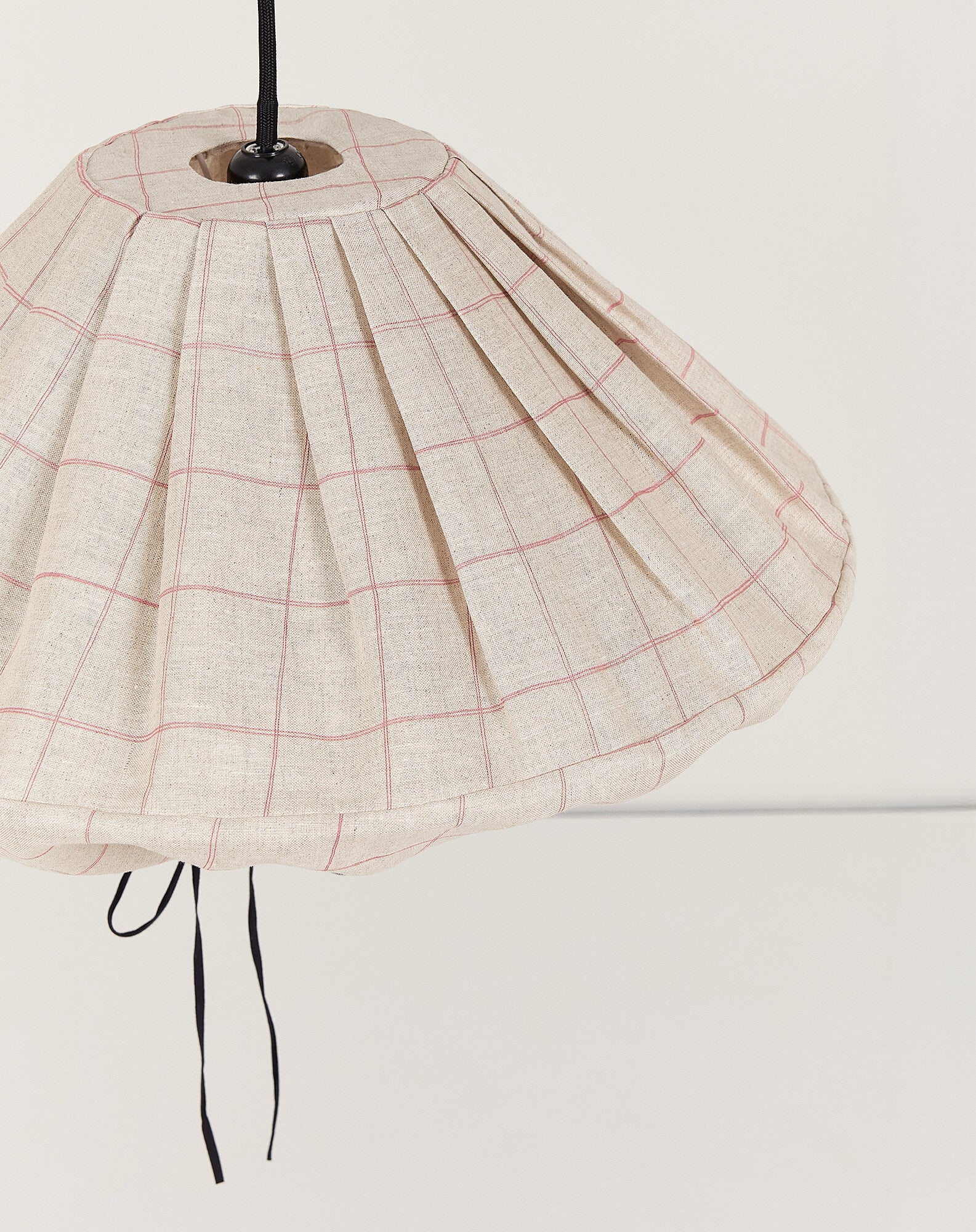 Abat-jour pour suspension en lin français diam. 50cm Yumi