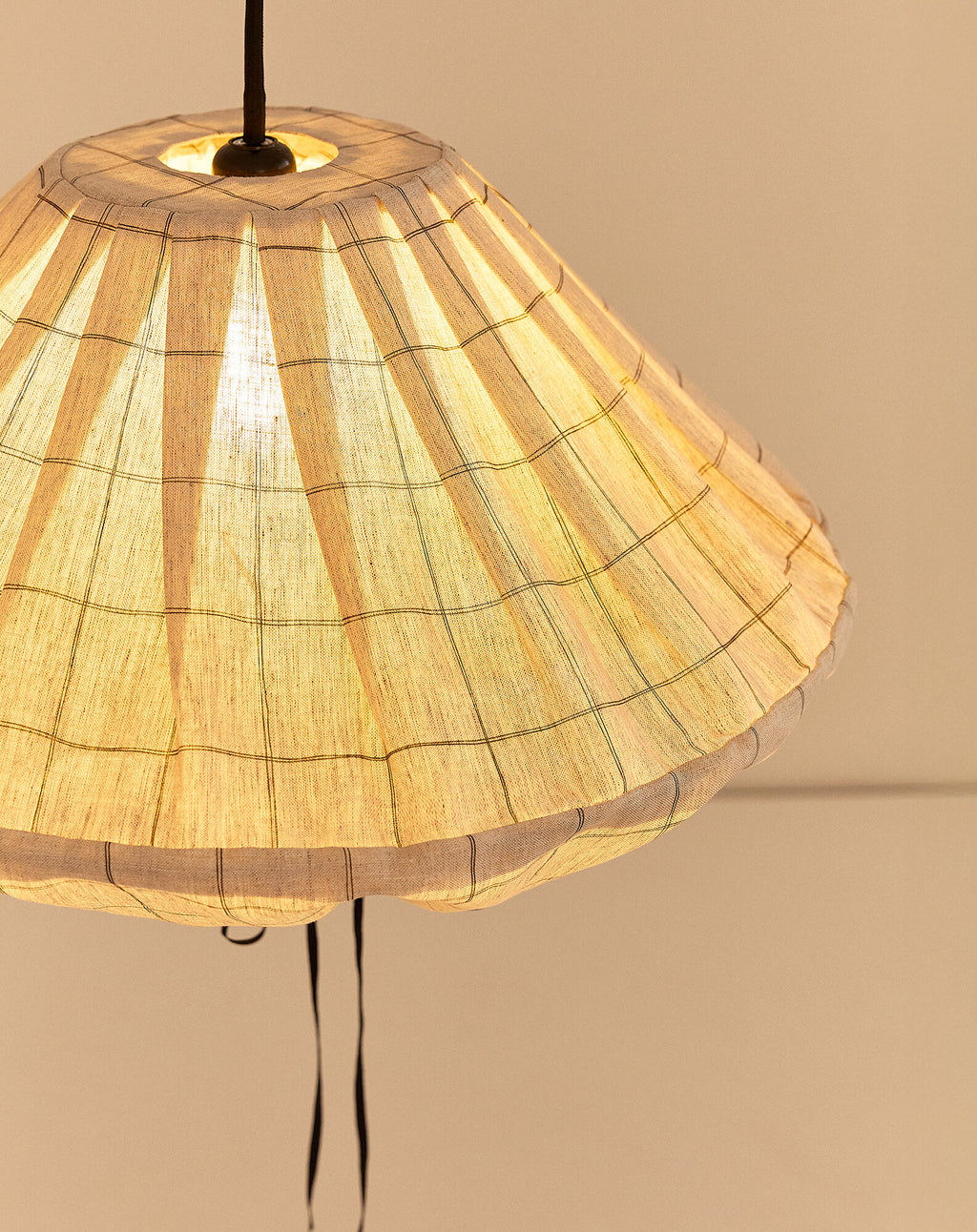 Linen pendant lampshade diam. 50cm Yumi