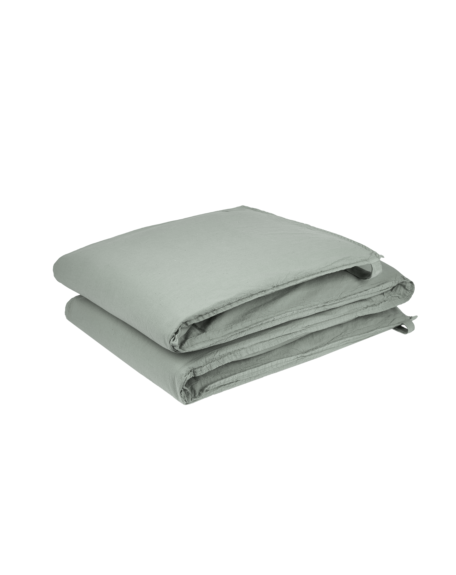 Zipped cot bumper in washed cotton Wabi-Sabi