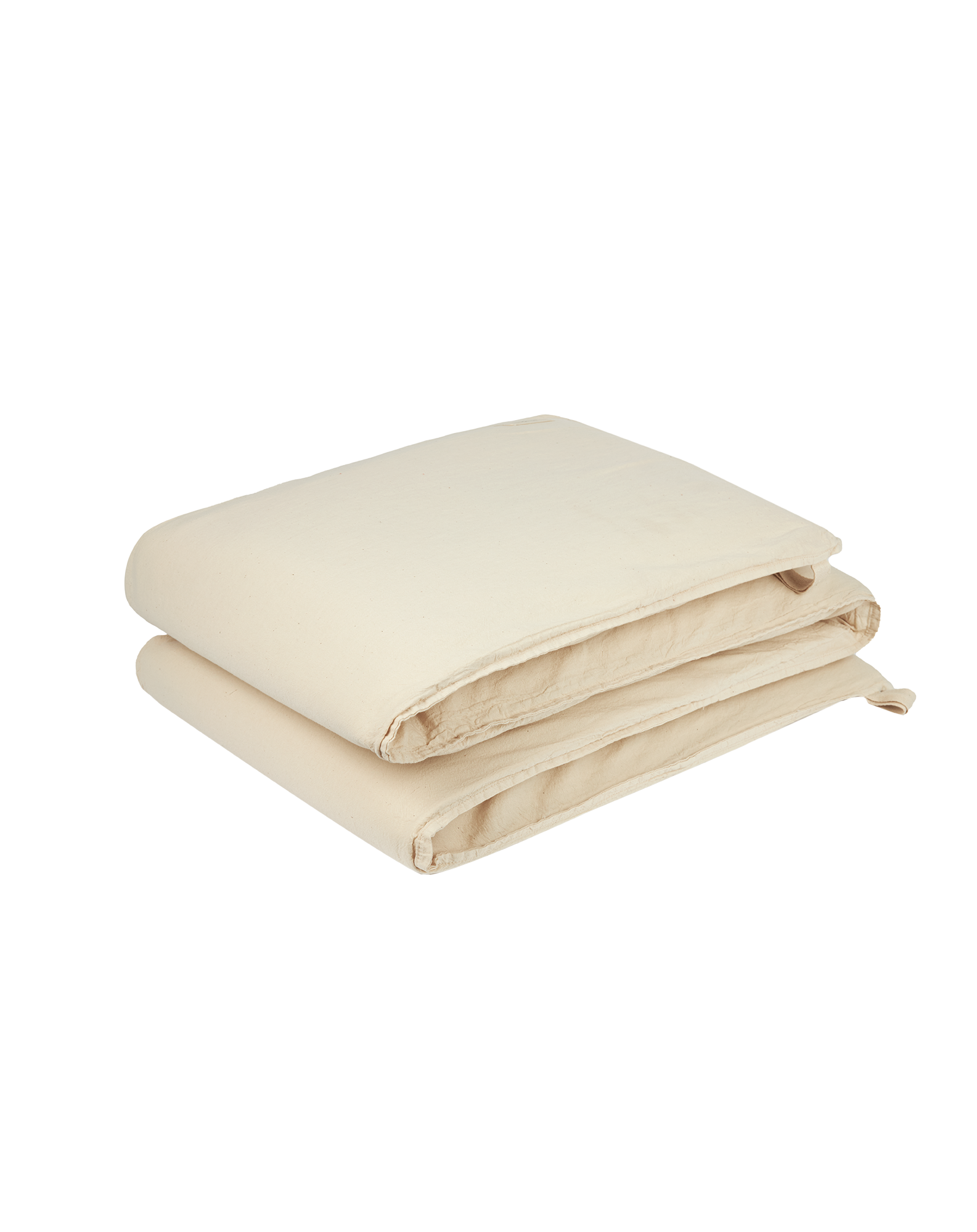 Zipped cot bumper in washed cotton Wabi-Sabi