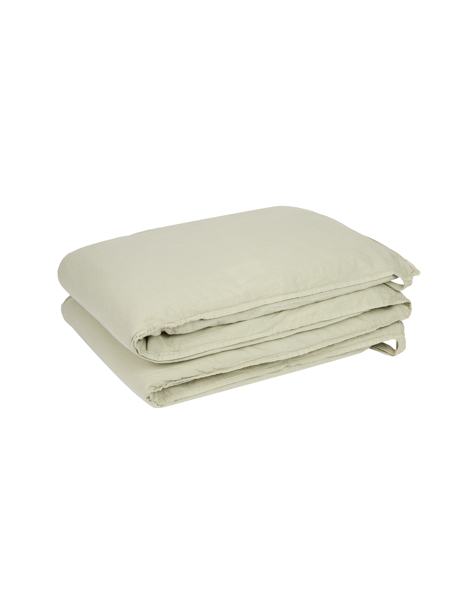 Zipped cot bumper in washed cotton Wabi-Sabi