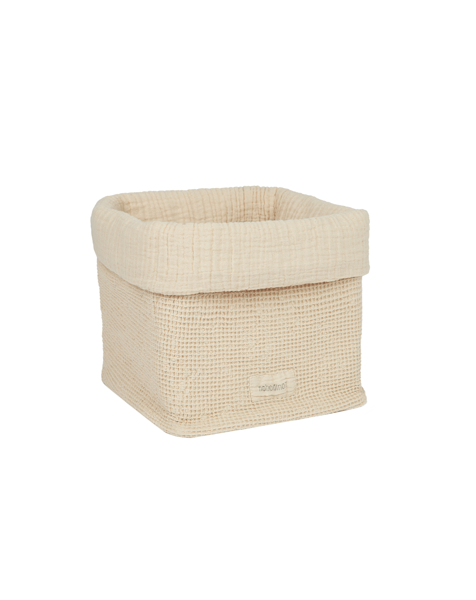 Storage basket in washed cotton Wabi-Sabi