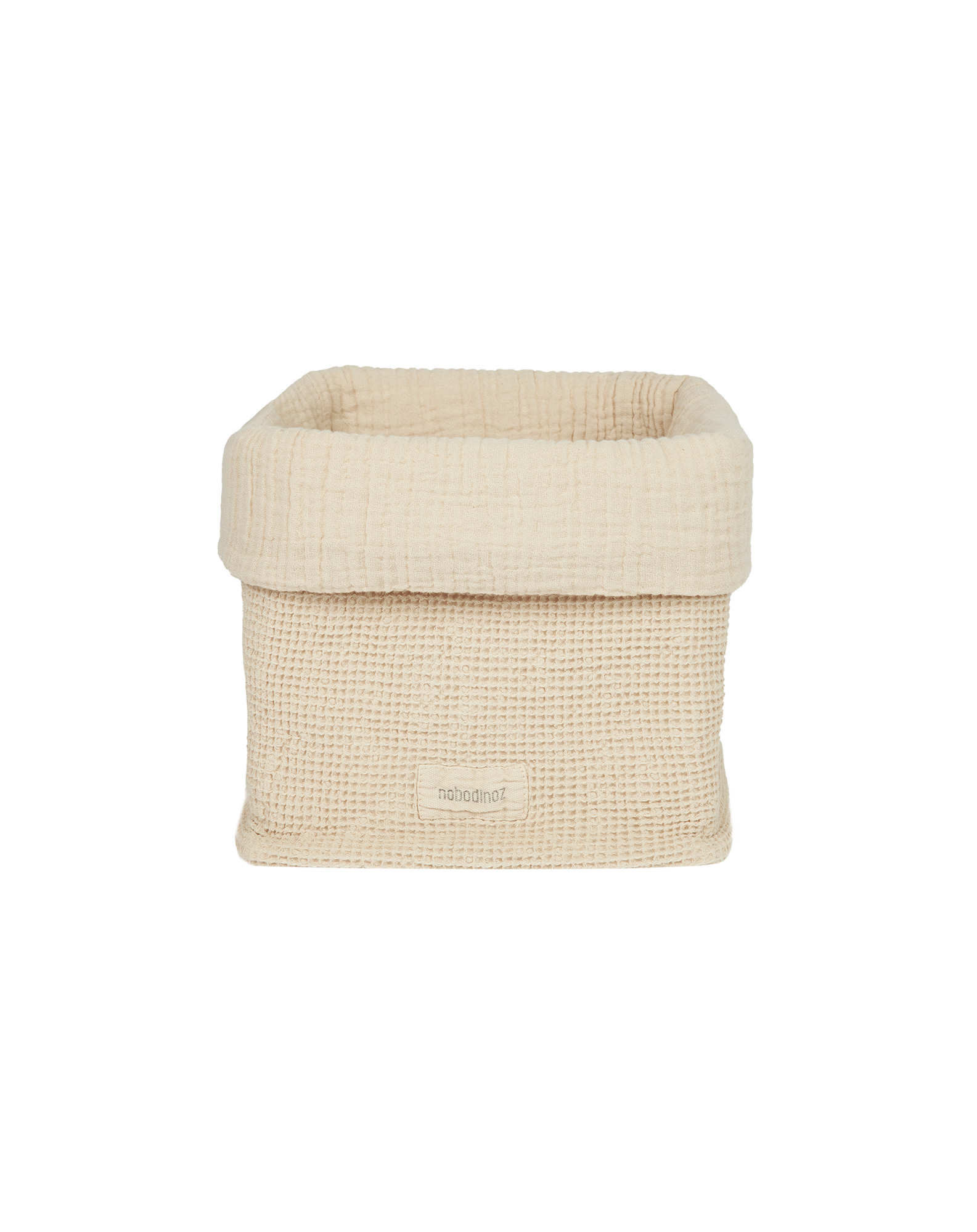 Storage basket in washed cotton Wabi-Sabi