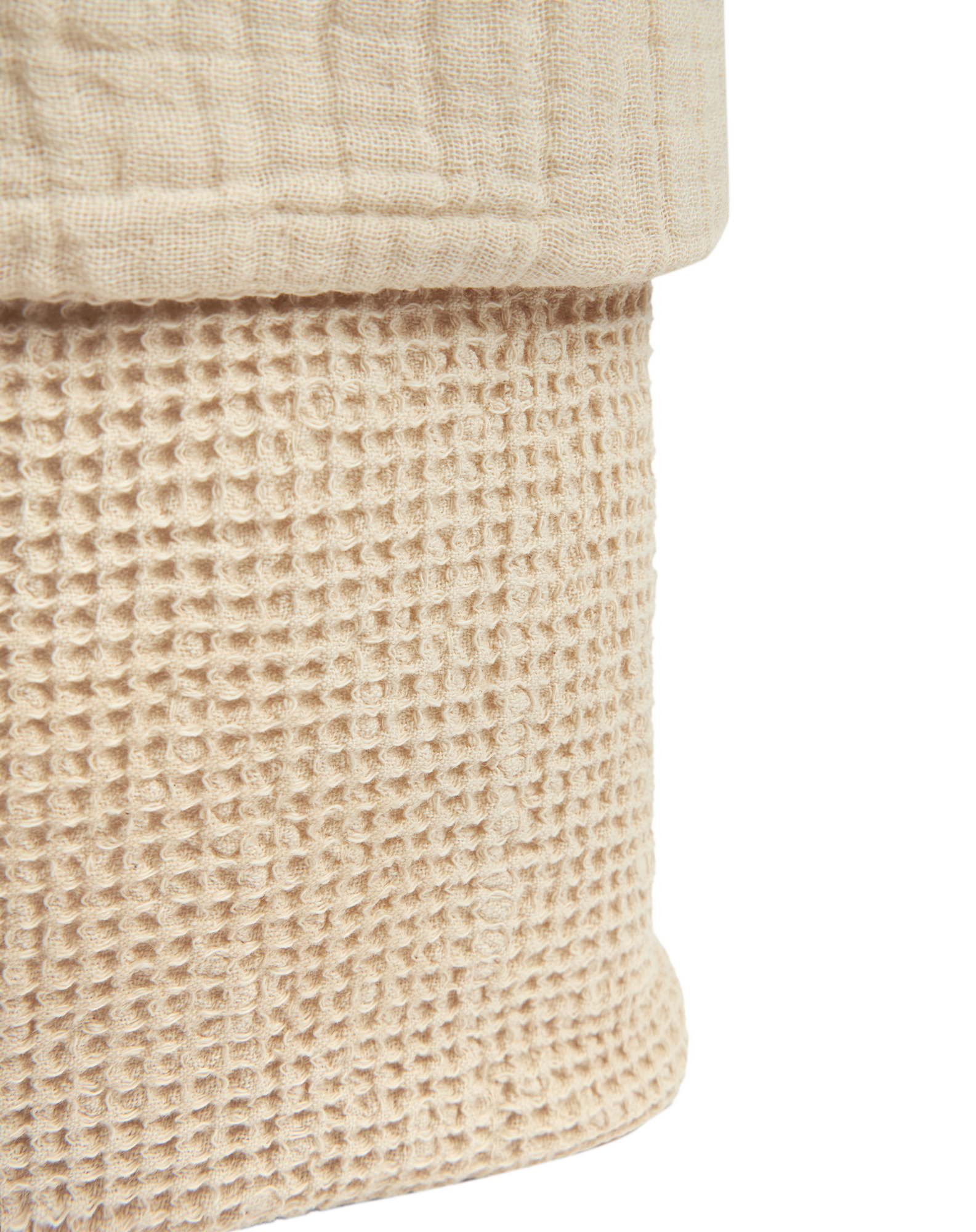 Storage basket in washed cotton Wabi-Sabi