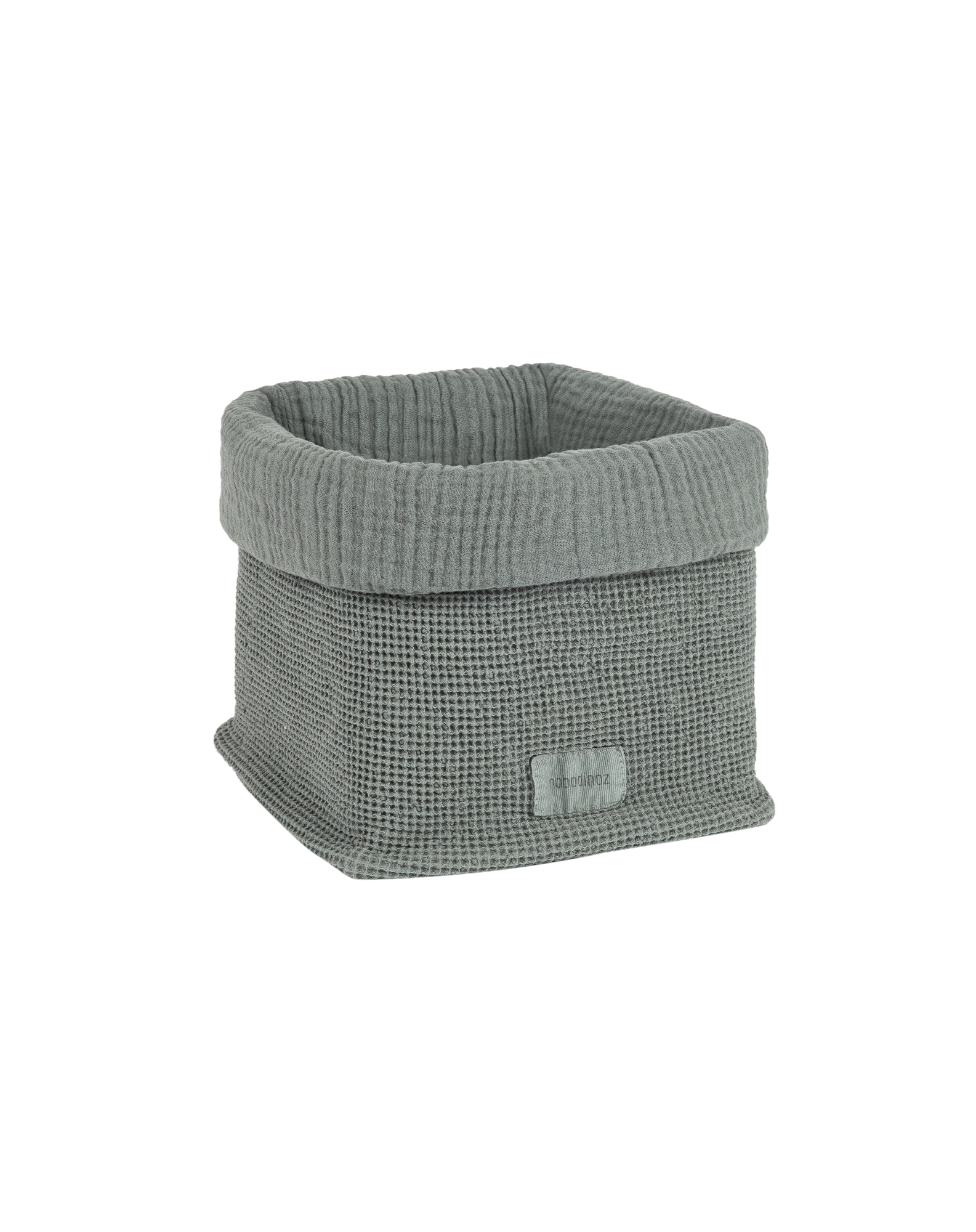 Storage basket in washed cotton Wabi-Sabi