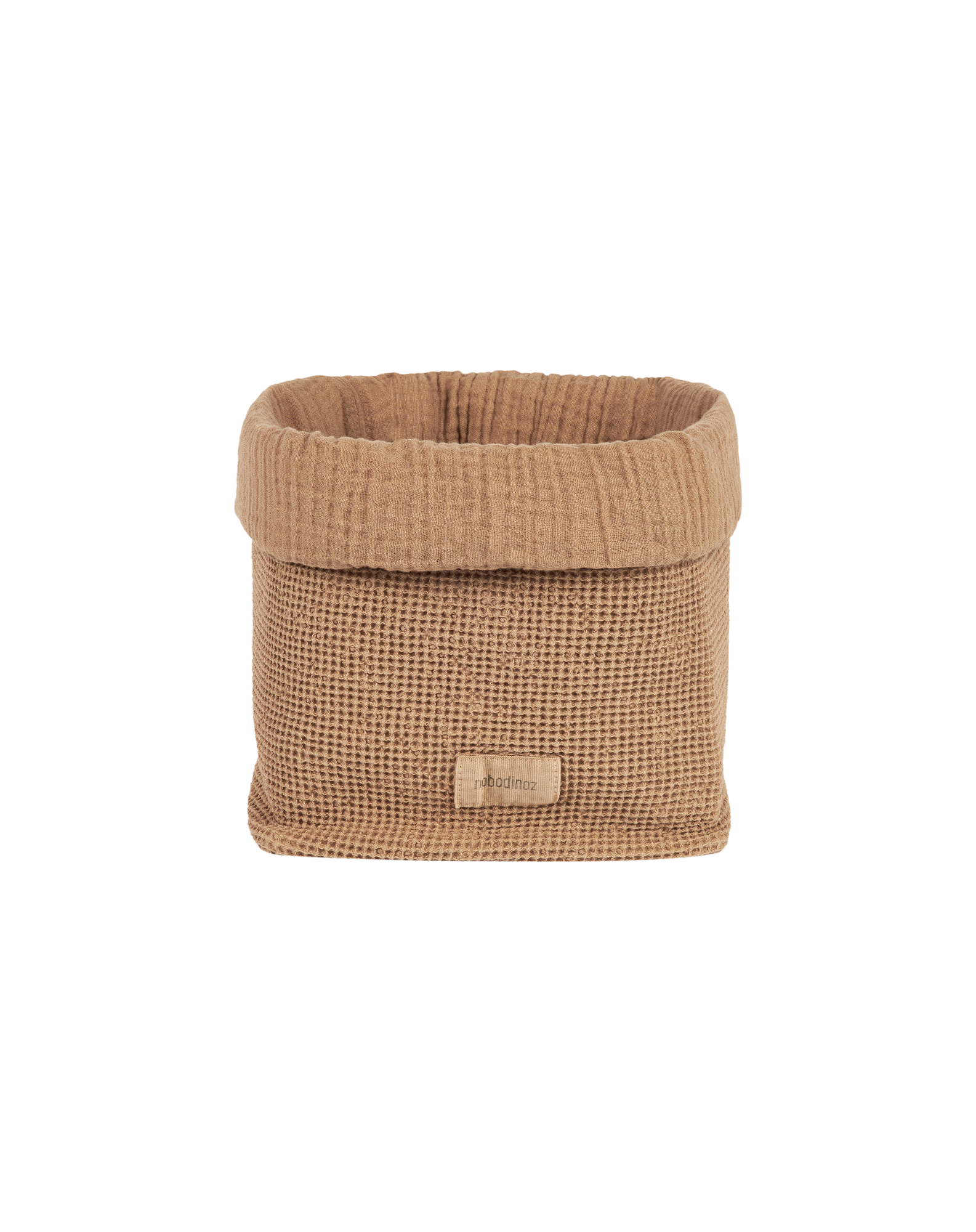 Storage basket in washed cotton Wabi-Sabi