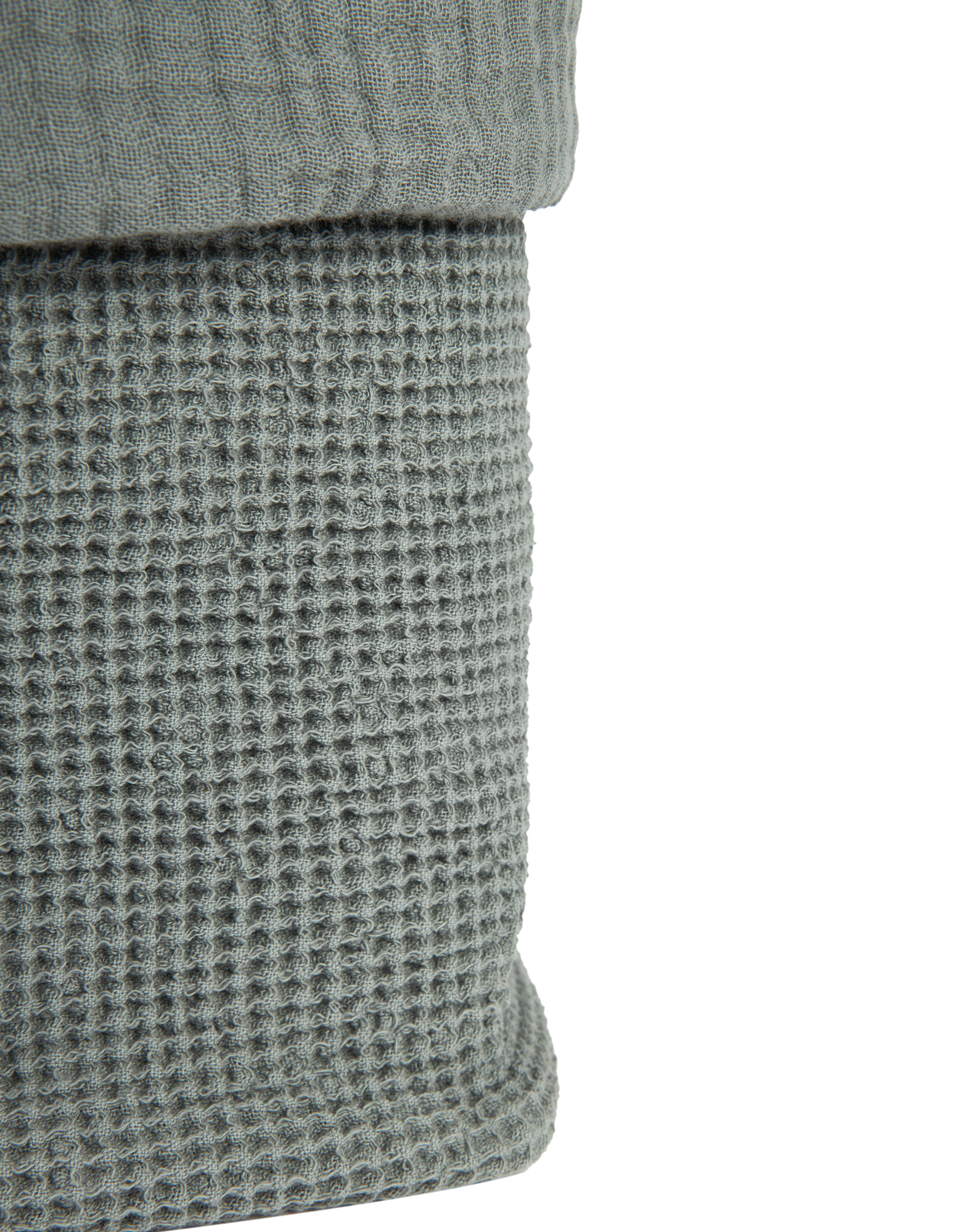 Storage basket in washed cotton Wabi-Sabi