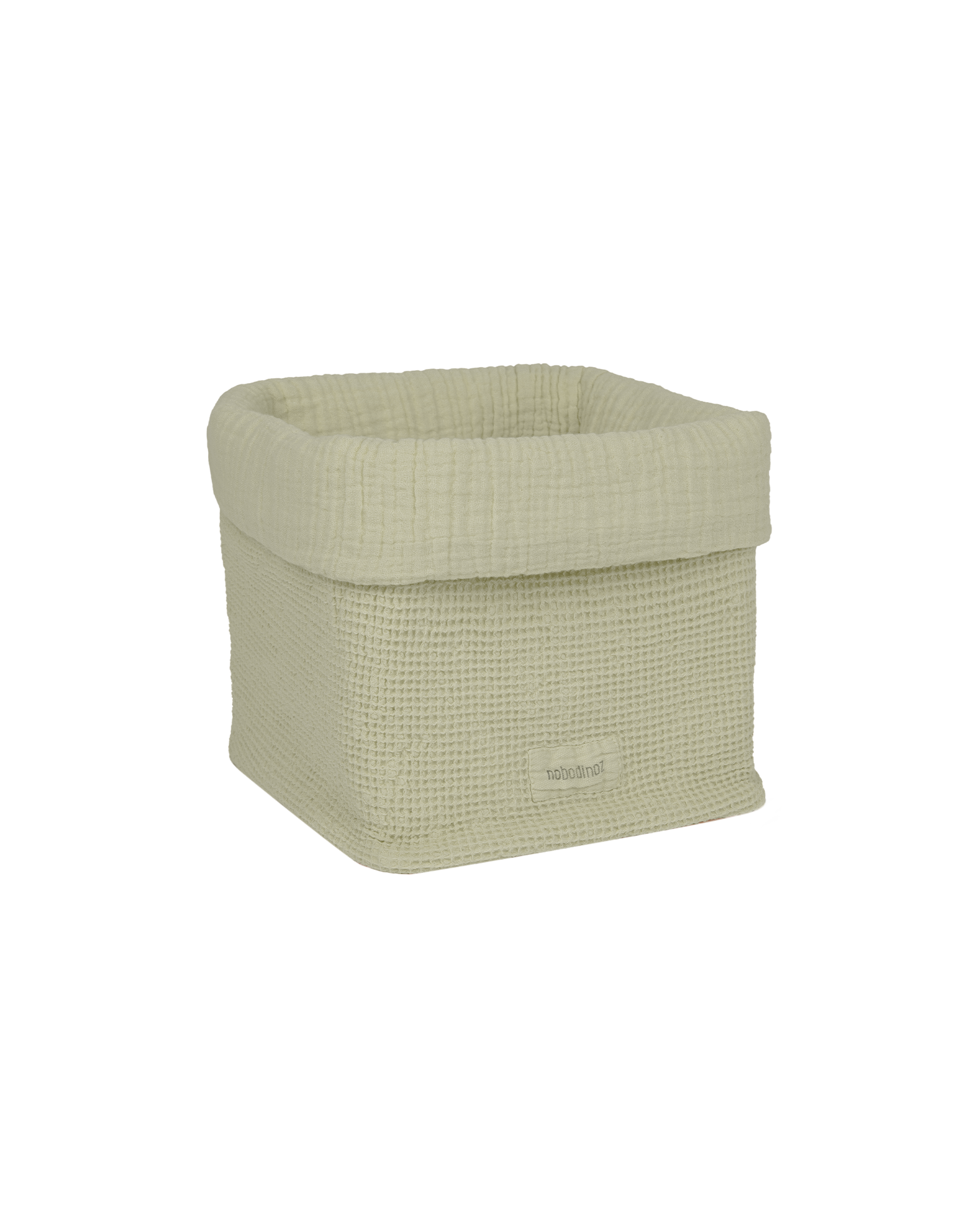 Storage basket in washed cotton Wabi-Sabi