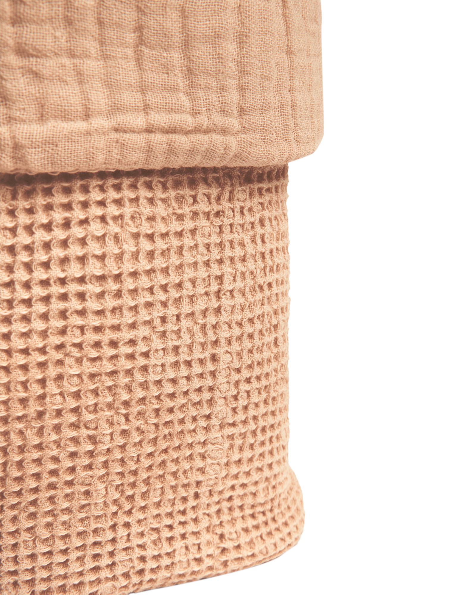 Storage basket in washed cotton Wabi-Sabi