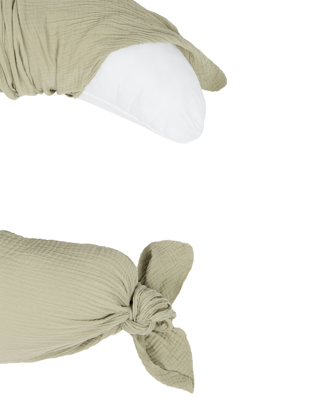 Maternity pillow in washed double muslin Wabi-Sabi