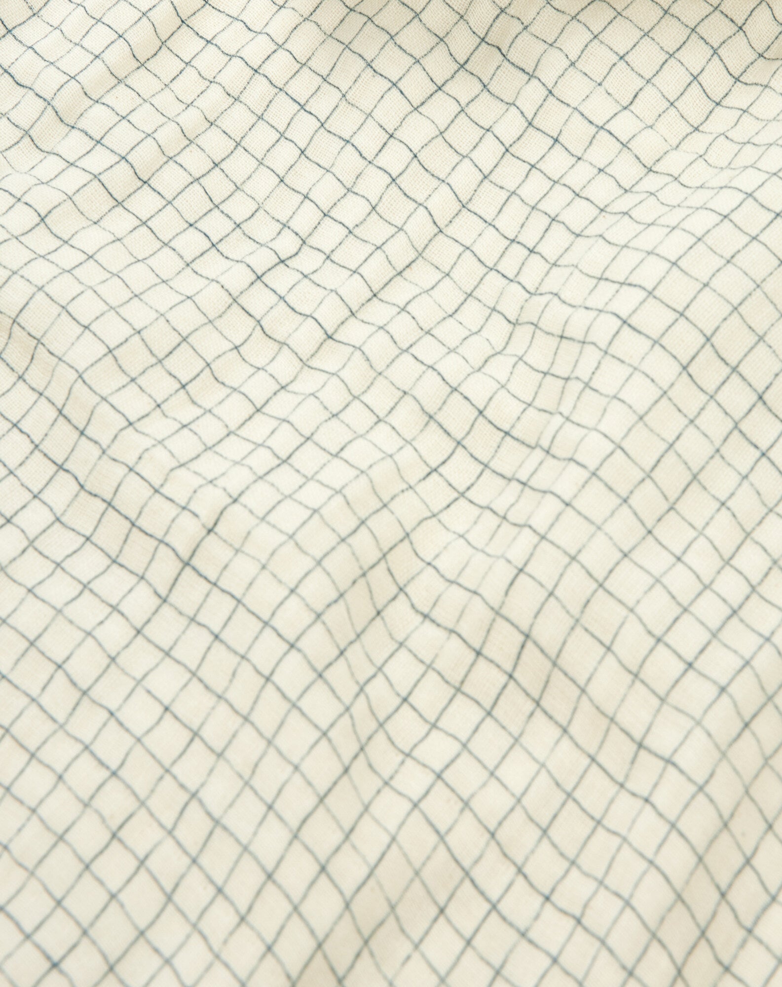 Newborn cradle fitted sheet in washed double muslin Wabi-Sabi