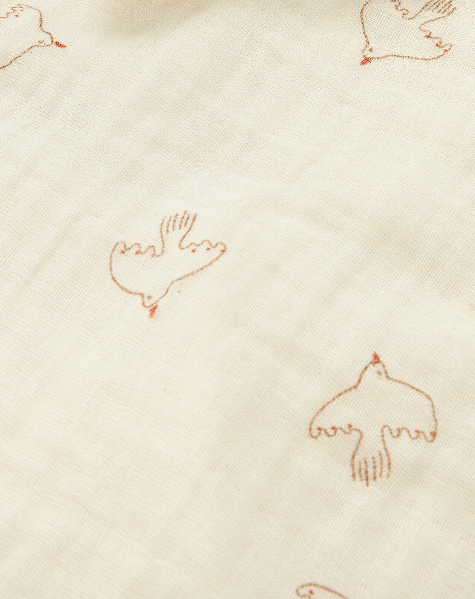 Newborn cradle fitted sheet in washed double muslin Wabi-Sabi