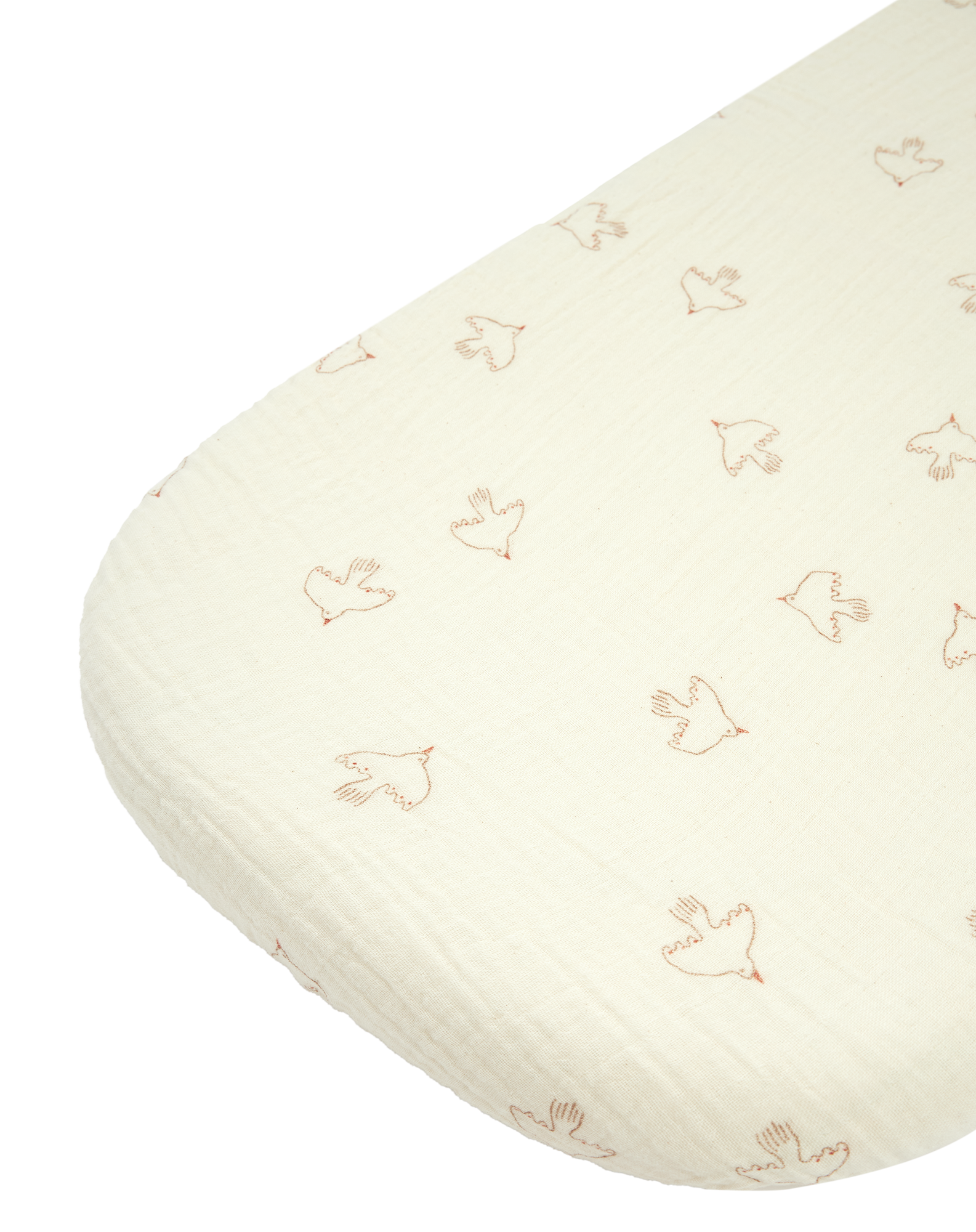 Newborn cradle fitted sheet in washed double muslin Wabi-Sabi