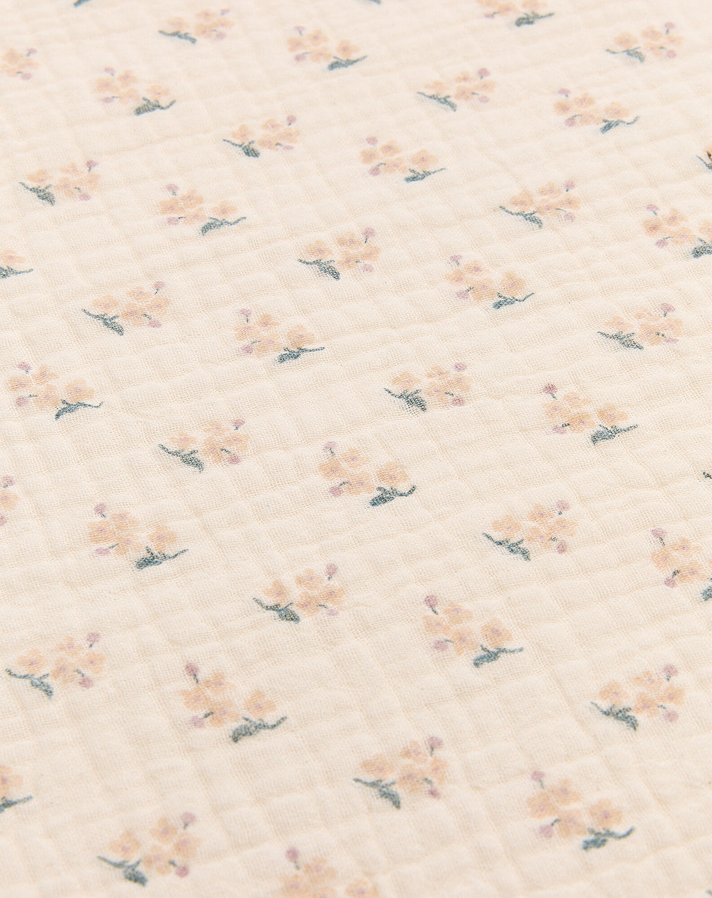 Newborn cradle fitted sheet in washed double muslin Wabi-Sabi
