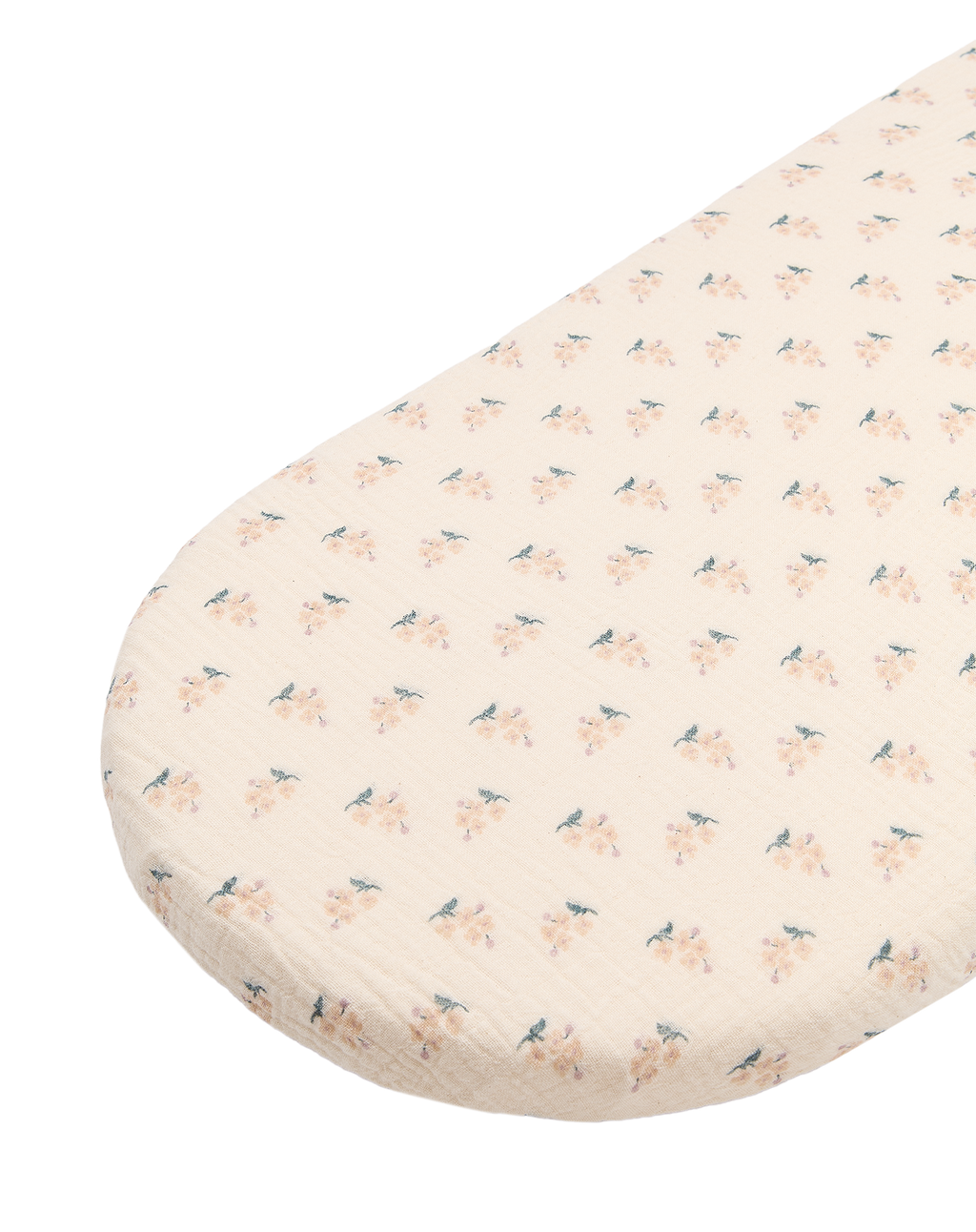 Newborn cradle fitted sheet in washed double muslin Wabi-Sabi