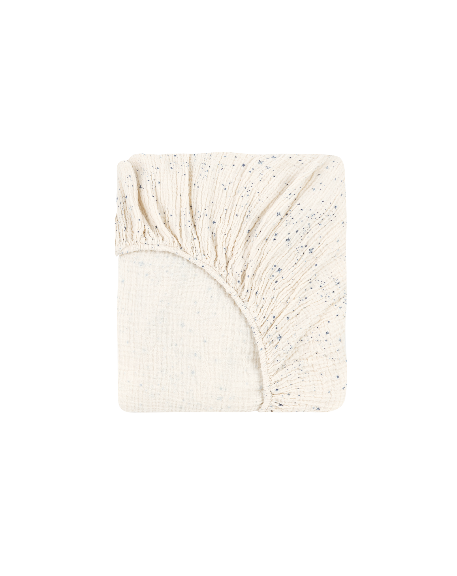 Baby fitted sheet in washed double muslin Wabi-Sabi