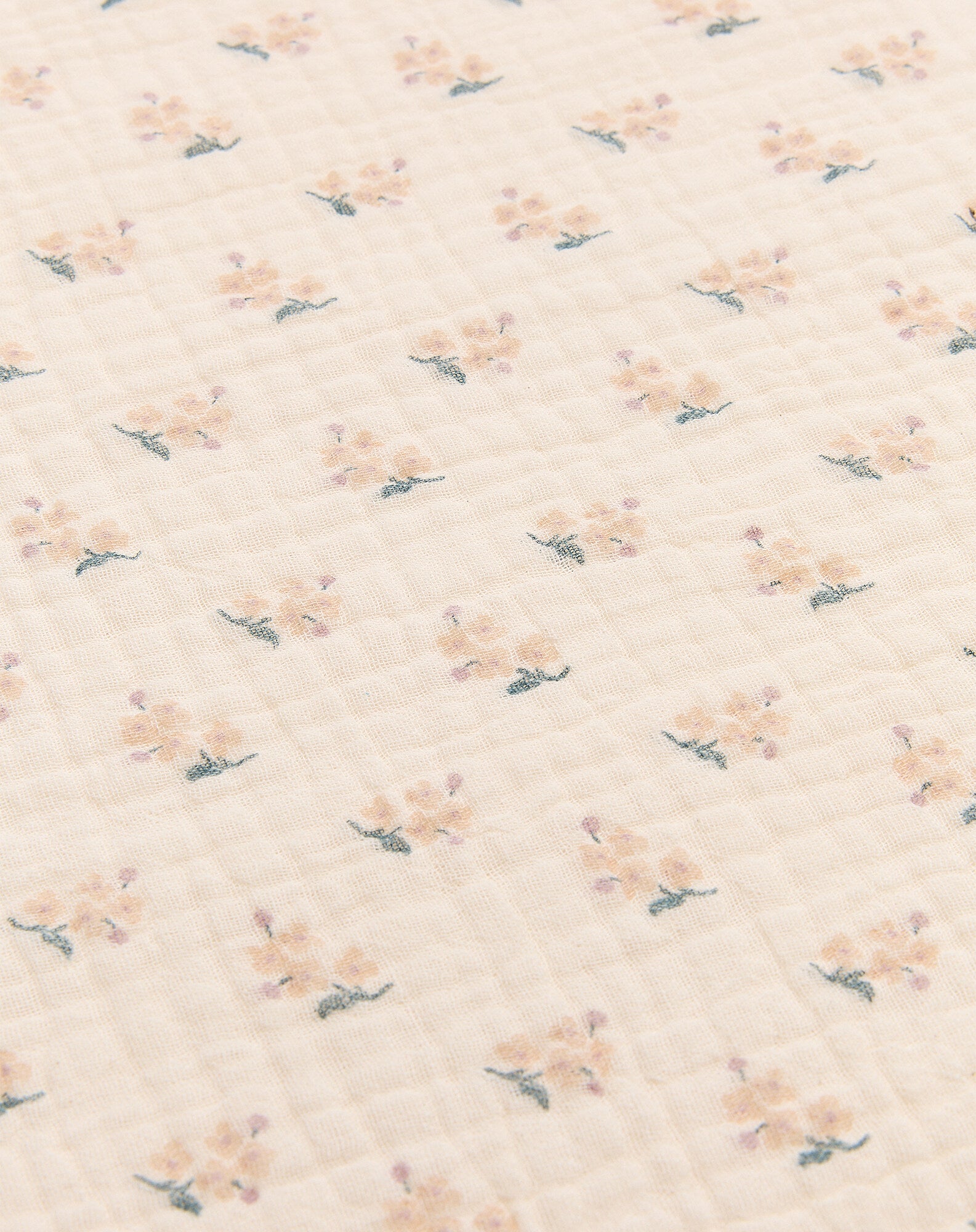 Baby fitted sheet in washed double muslin Wabi-Sabi