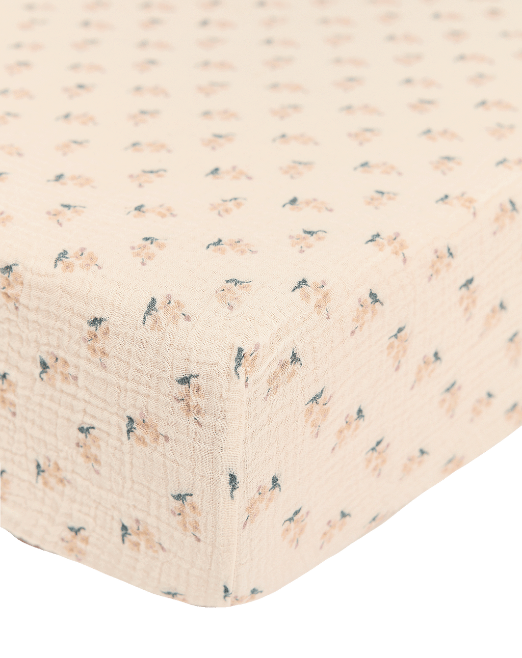 Drap housse bebé en double gaze de coton lavé Wabi-Sabi