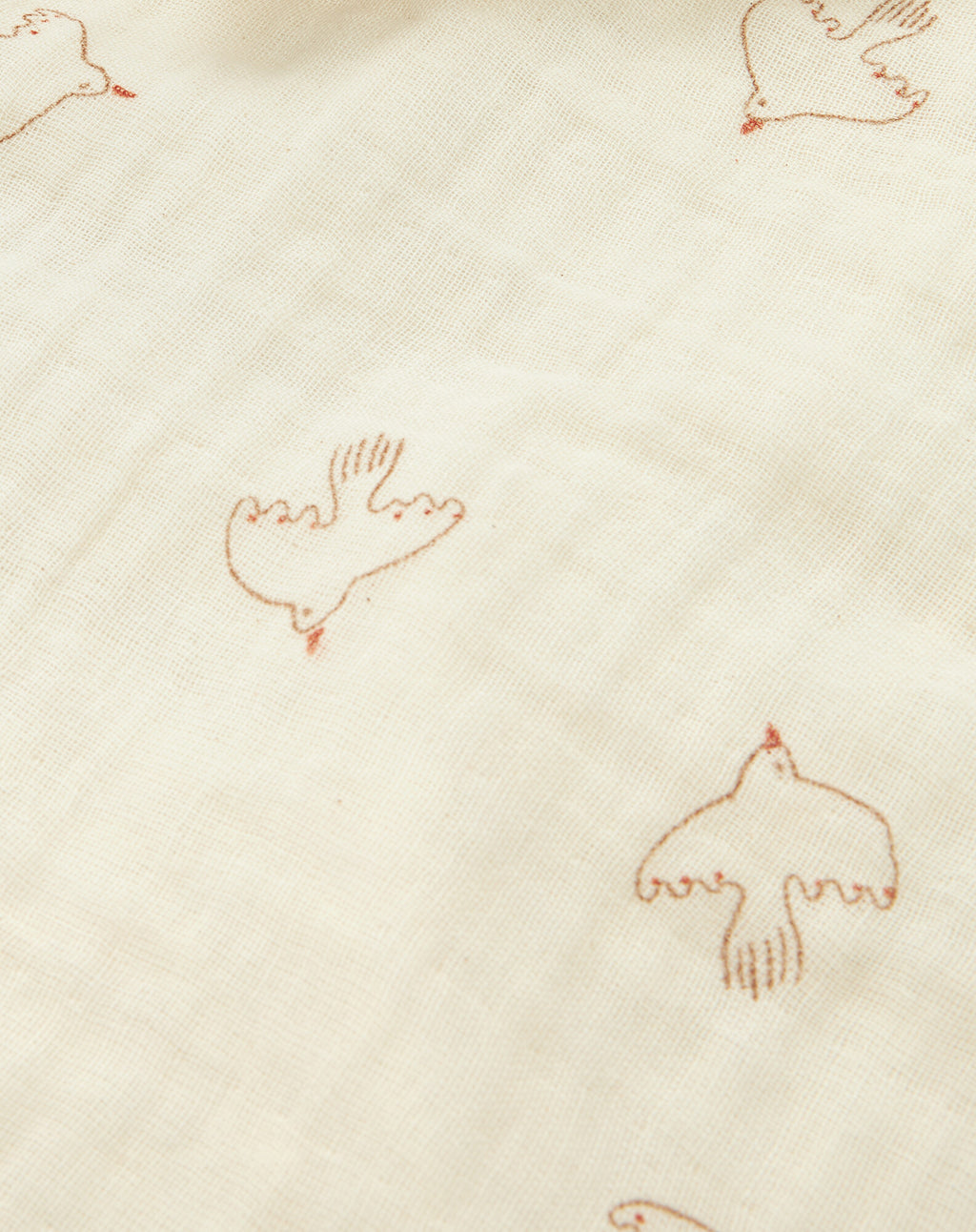 Baby fitted sheet in washed double muslin Wabi-Sabi