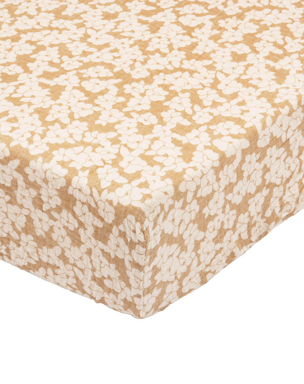 Drap housse bebé en double gaze de coton lavé Wabi-Sabi