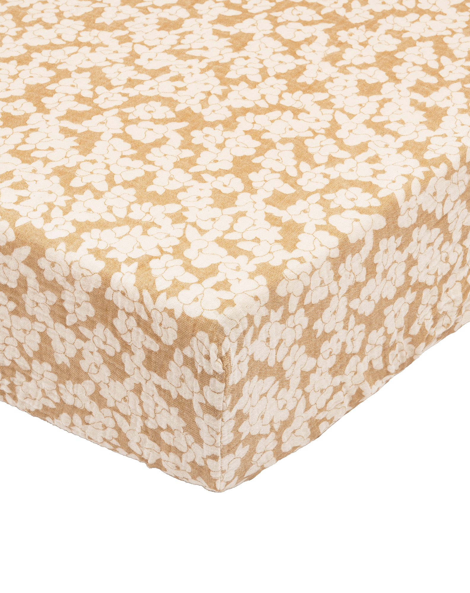 Baby fitted sheet in washed double muslin Wabi-Sabi
