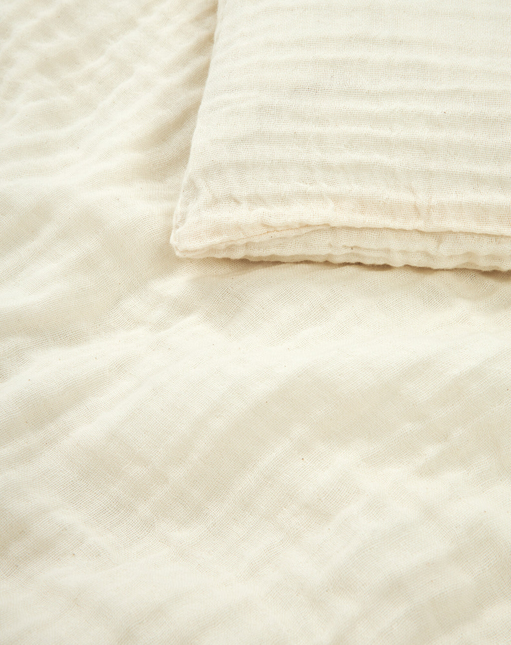 Single duvet cover in washed double muslin Wabi-Sabi