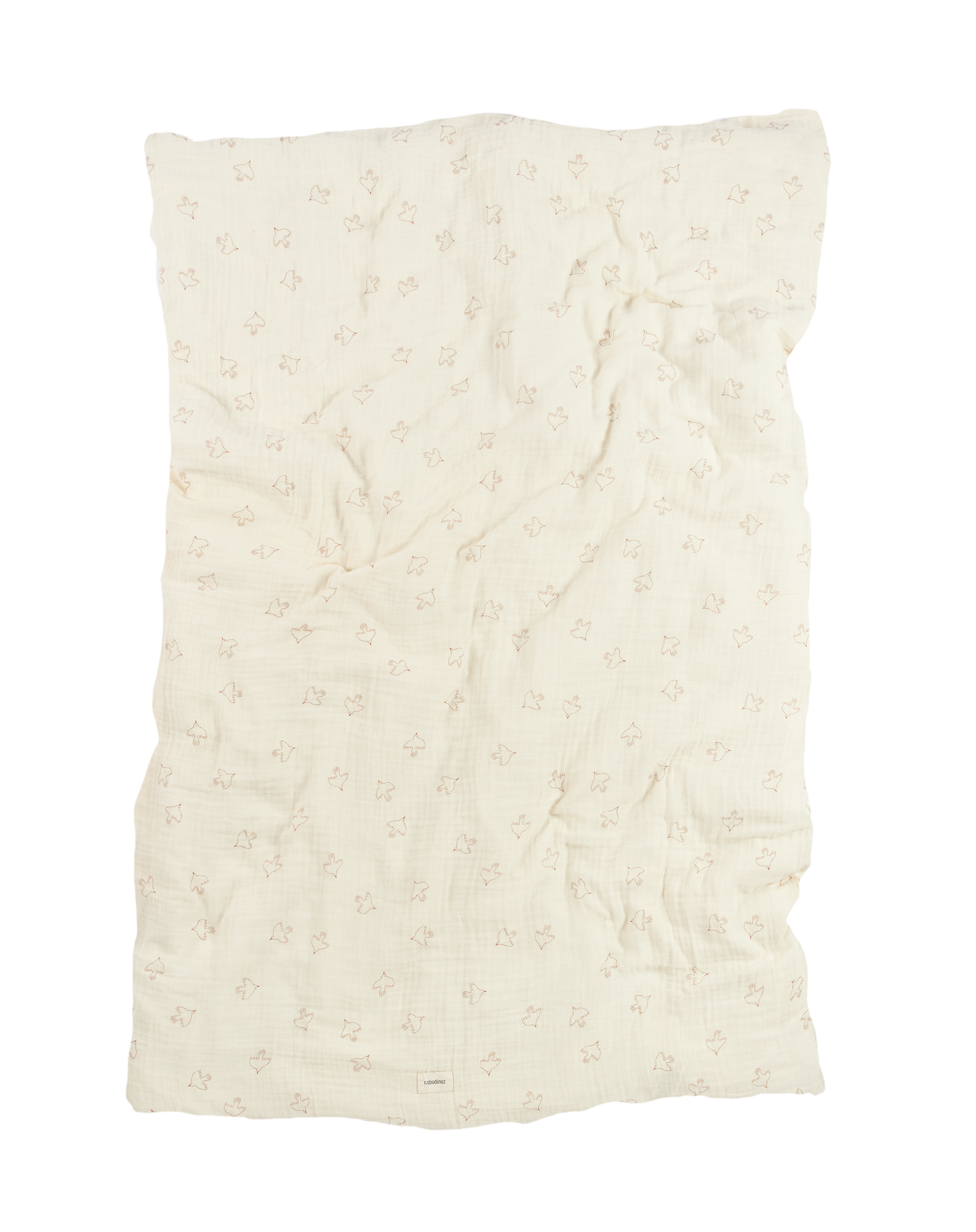 Housse de couette lit individuel en double gaze de coton lavée Wabi-Sabi