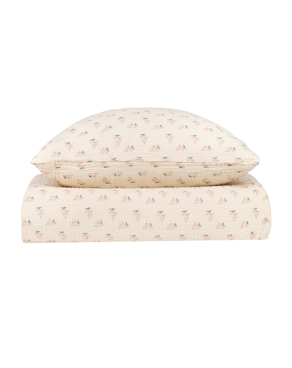 Parure de lit enfant en double gaze de coton lavé Wabi-Sabi