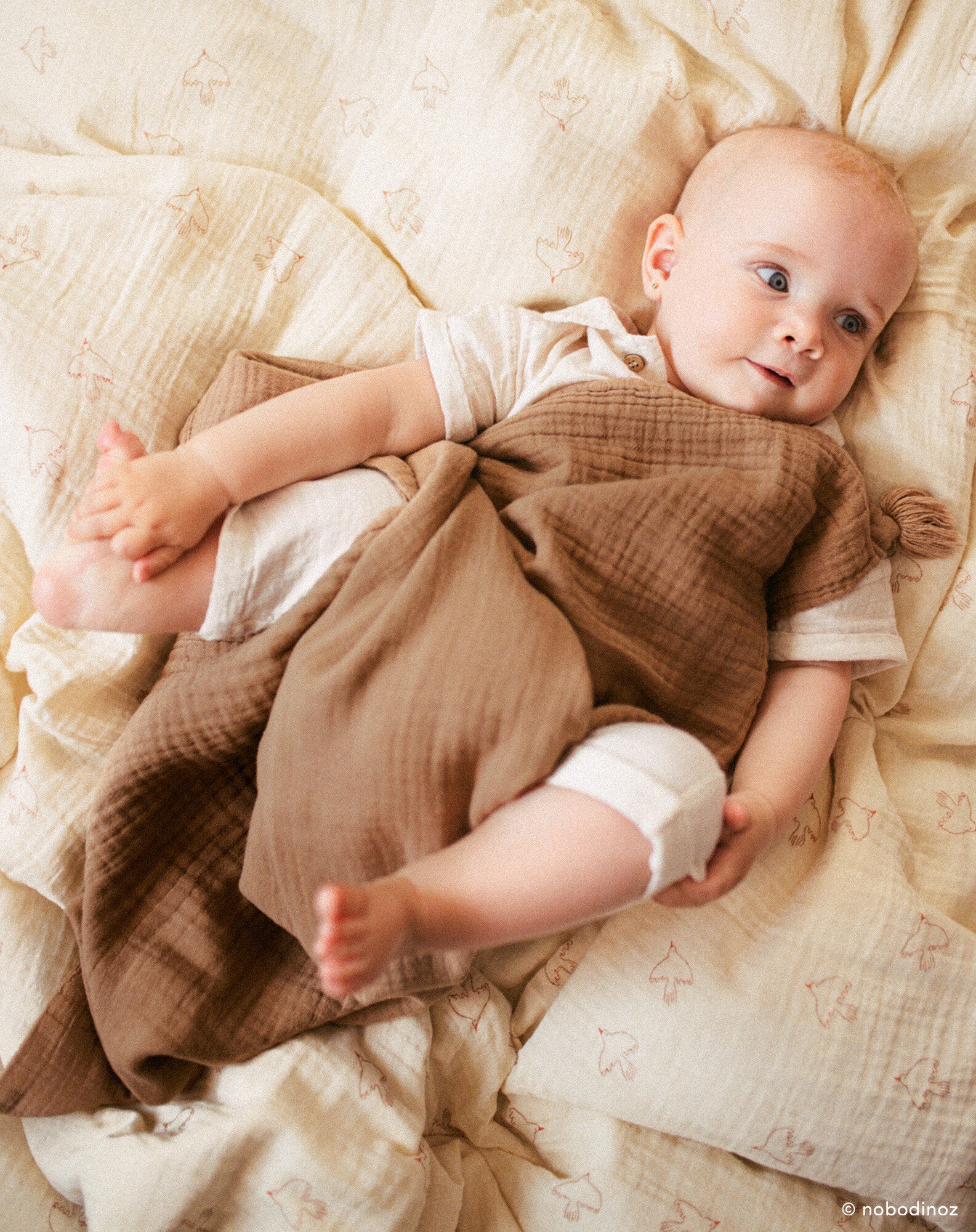 Kid duvet cover set in washed double muslin Wabi-Sabi