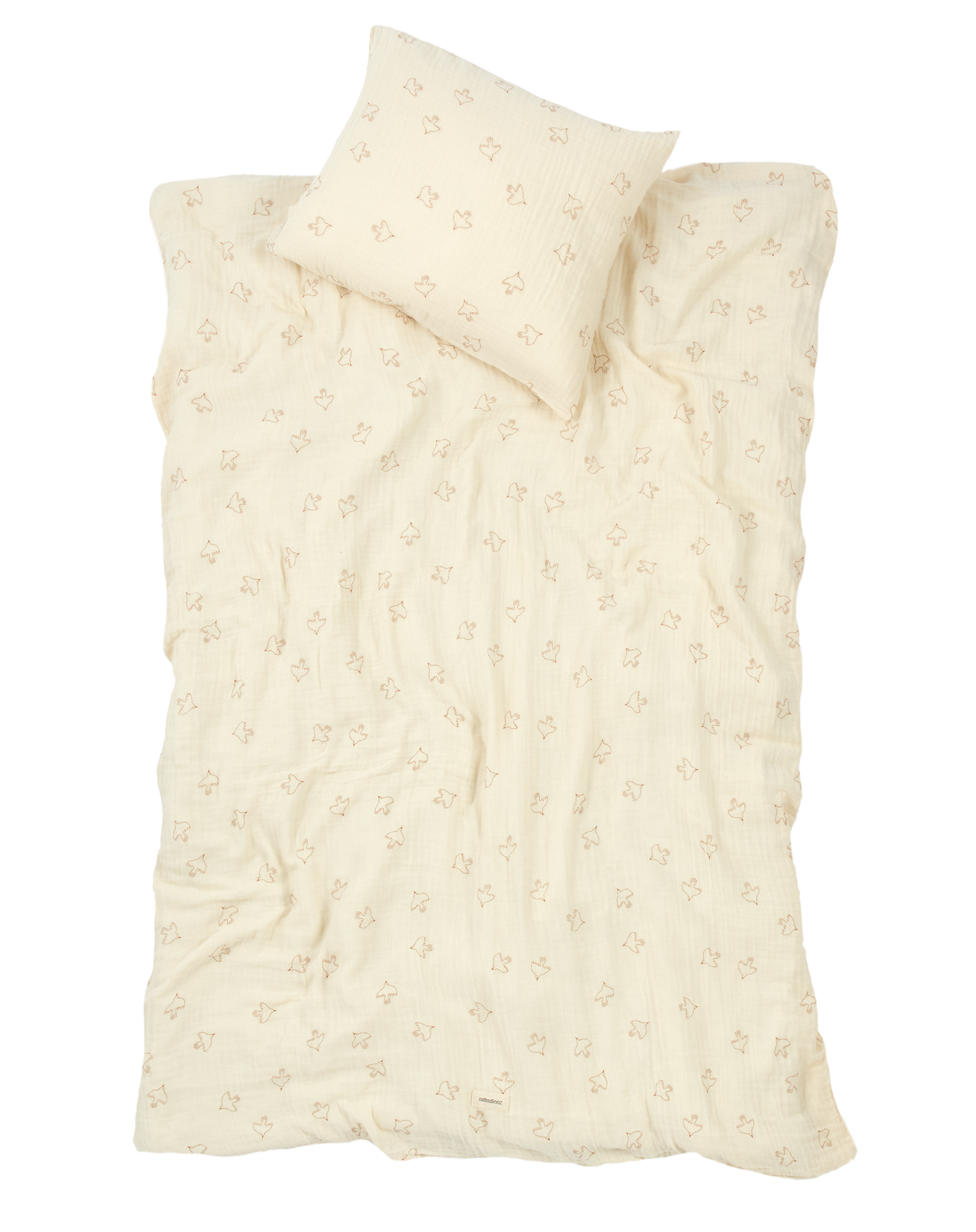 Kid duvet cover set in washed double muslin Wabi-Sabi
