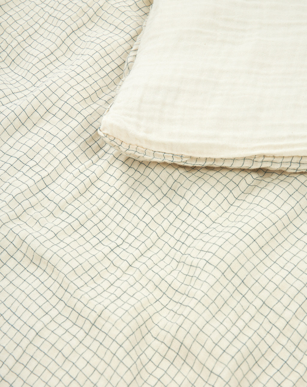 Single duvet cover in washed double muslin Wabi-Sabi