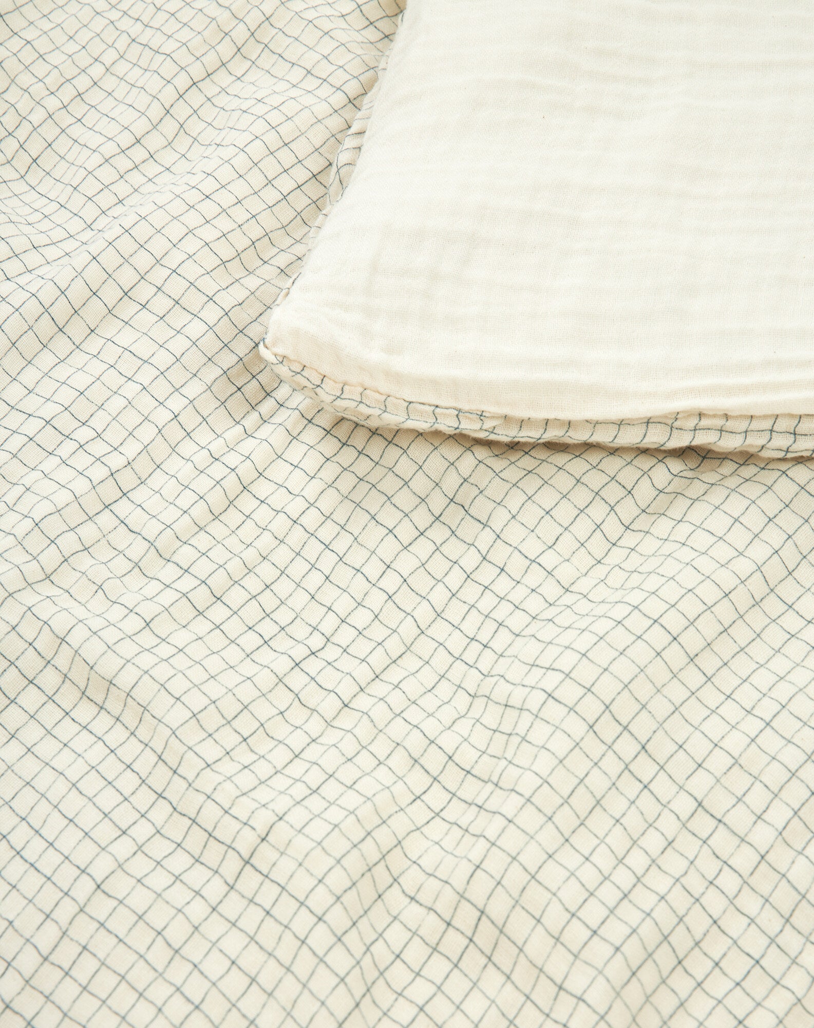 Single duvet cover in washed double muslin Wabi-Sabi