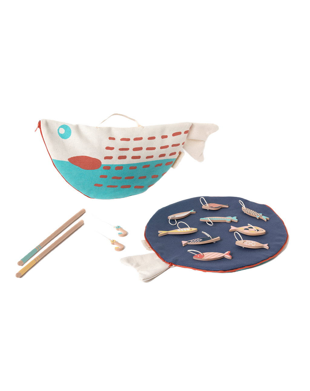 Wooden fishing game
