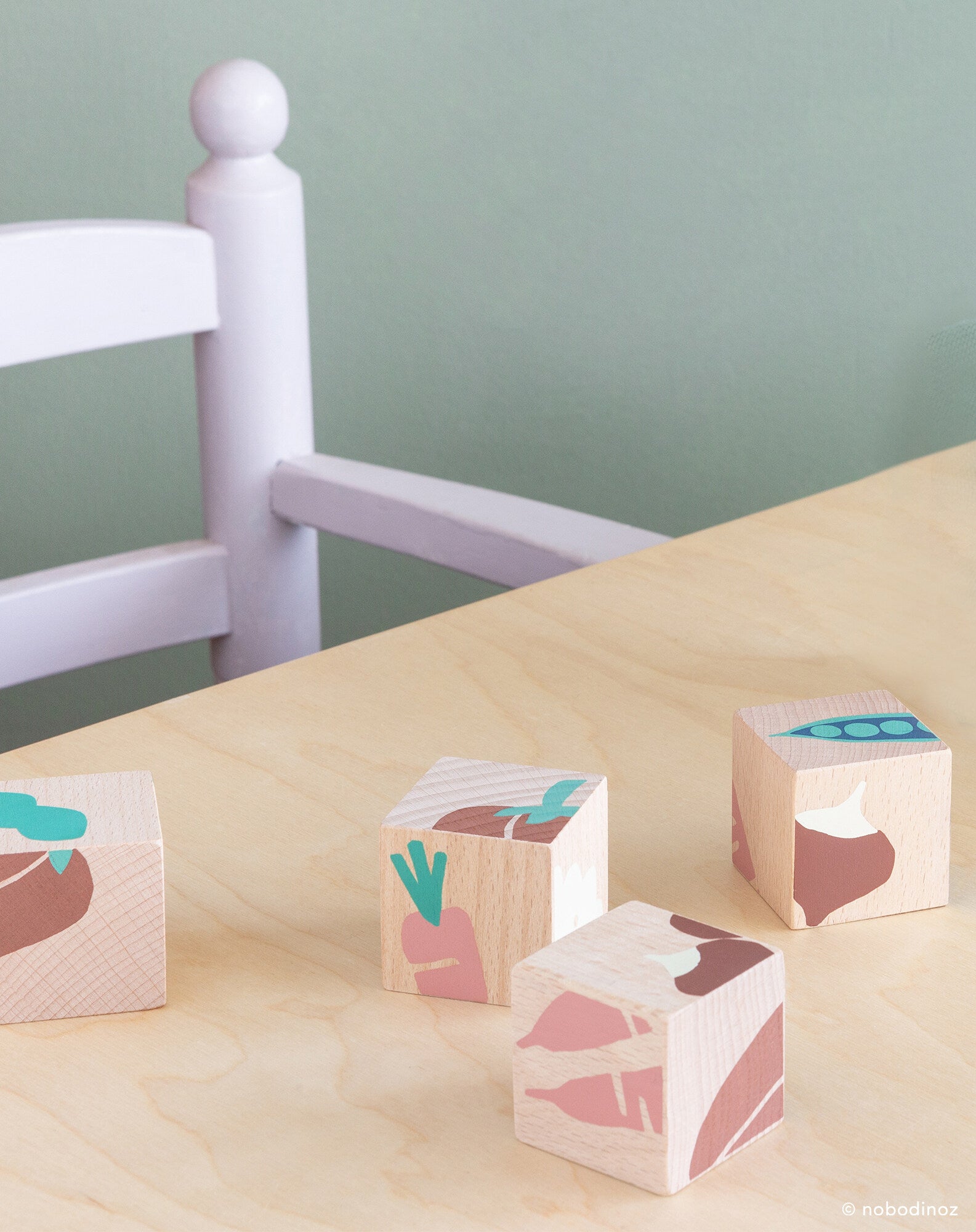 Cubes en bois veggies