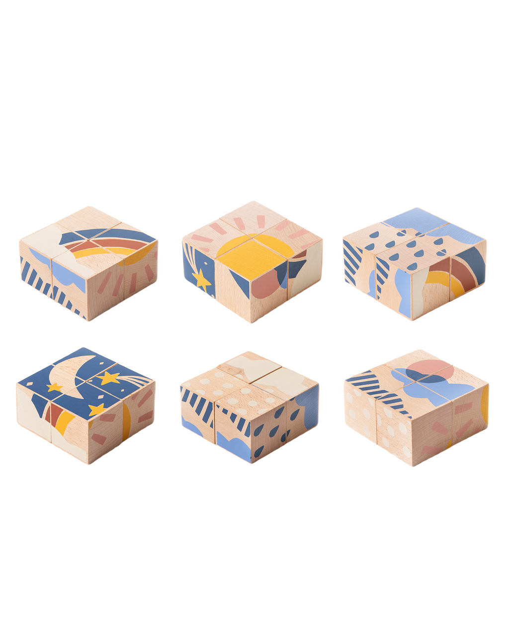 Weather wooden cubes