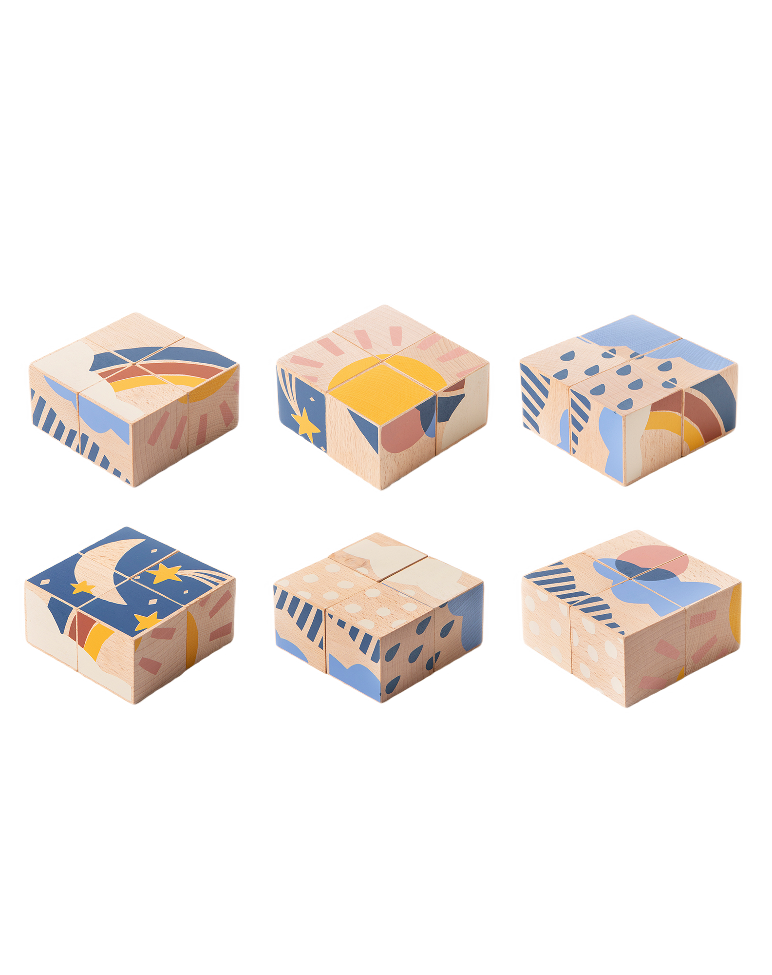 Weather wooden cubes