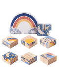 Weather wooden cubes